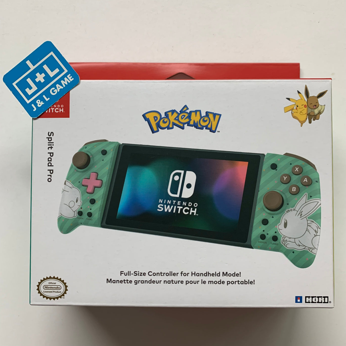 Hori Nintendo Switch Split Pad Pro (Pokemon: Pikachu & Eevee) Ergonomi |  J&L Game