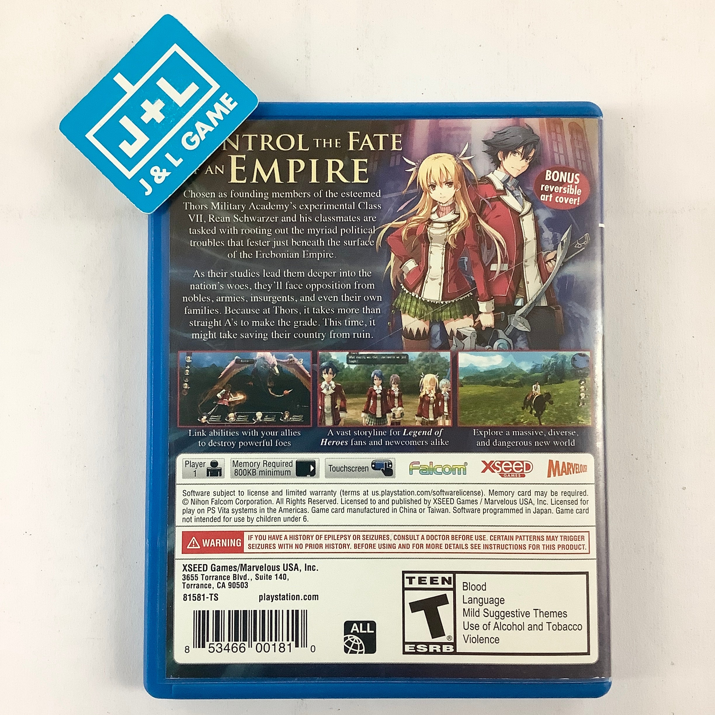 The Legend of Heroes: Trails of Cold Steel - (PSV) PlayStation Vita [Pre-Owned] Video Games XSEED Games   