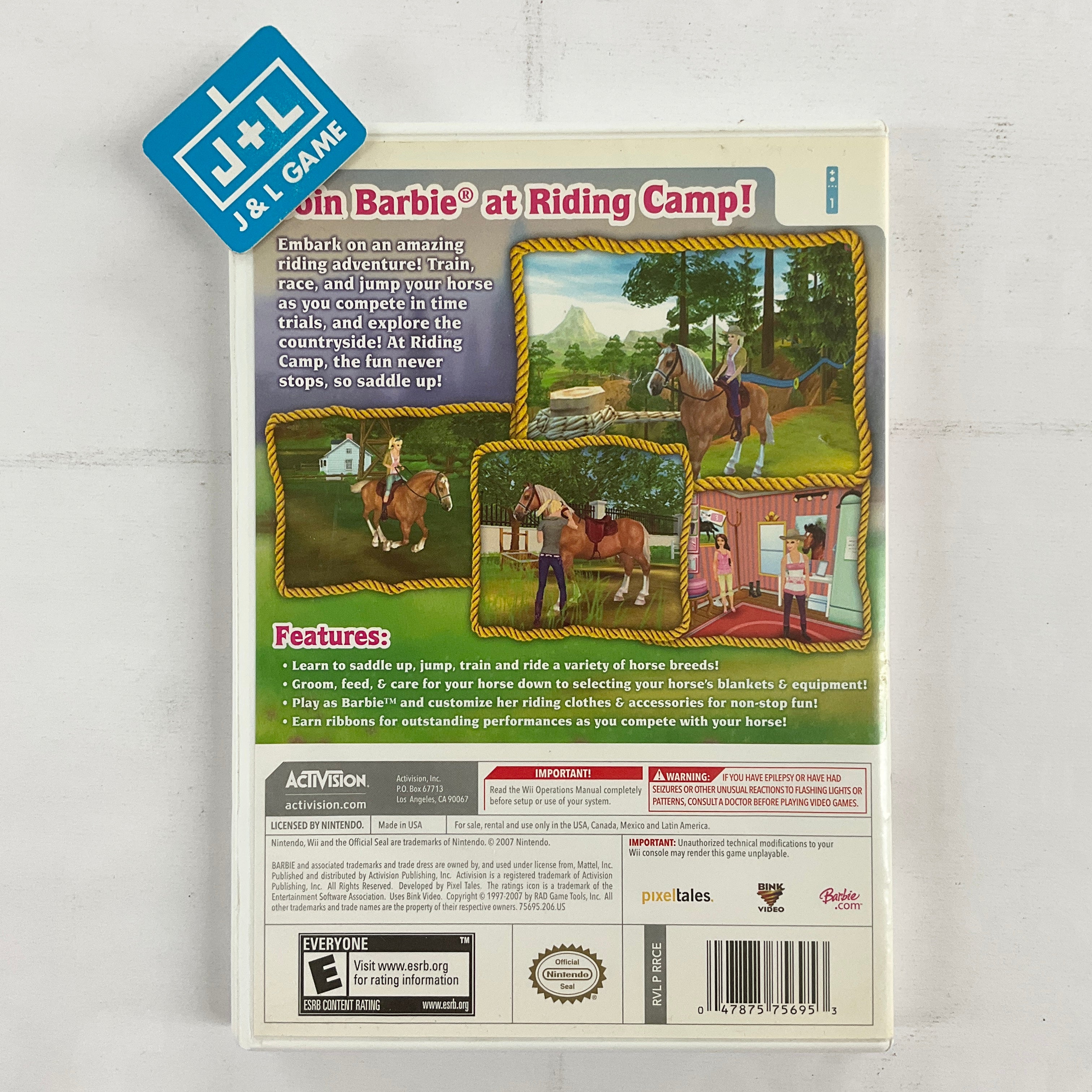 Barbie Horse Adventures: Riding Camp - Nintendo Wii [Pre-Owned] Video Games Activision   