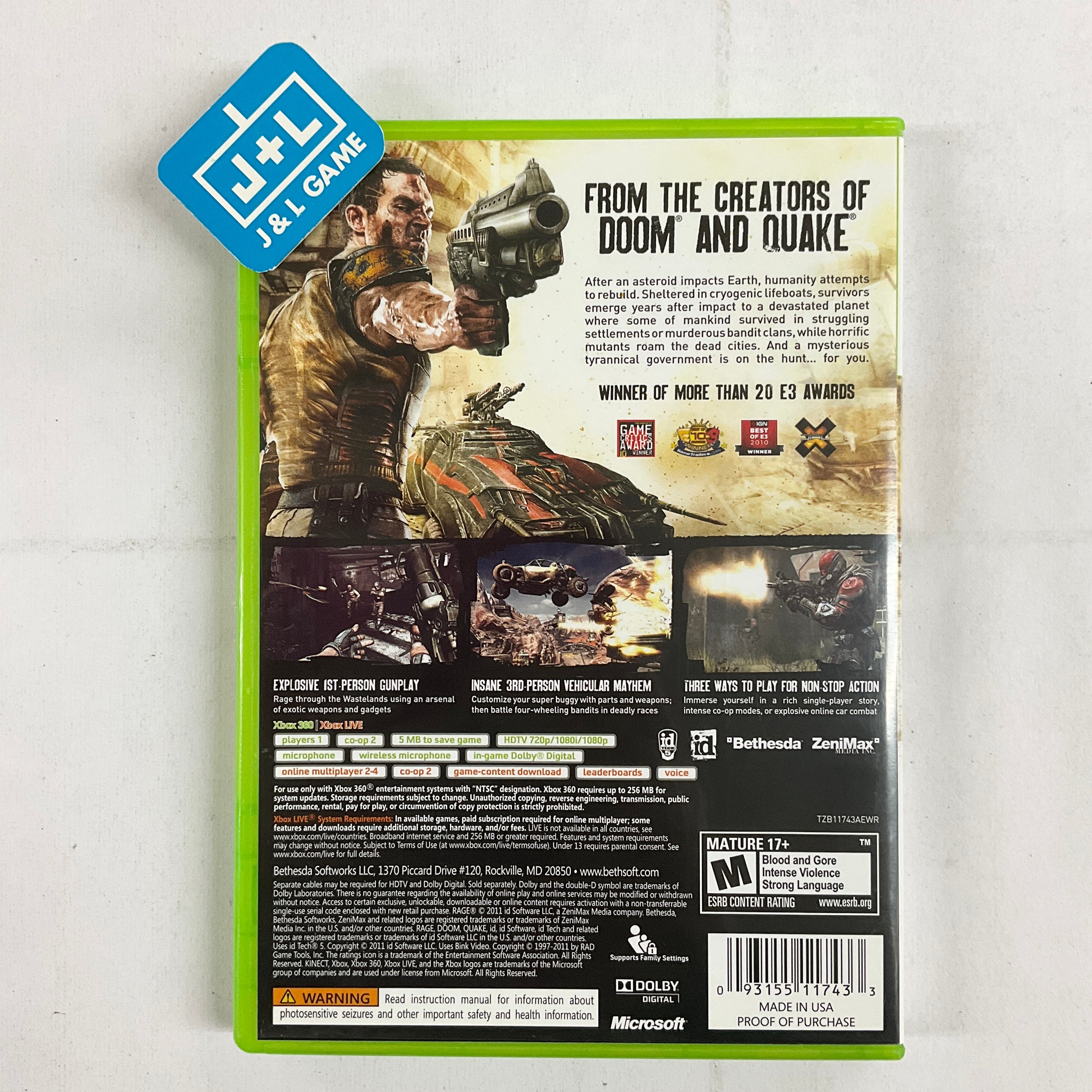 Rage (Anarchy Edition) - Xbox 360 [Pre-Owned] Video Games Bethesda   