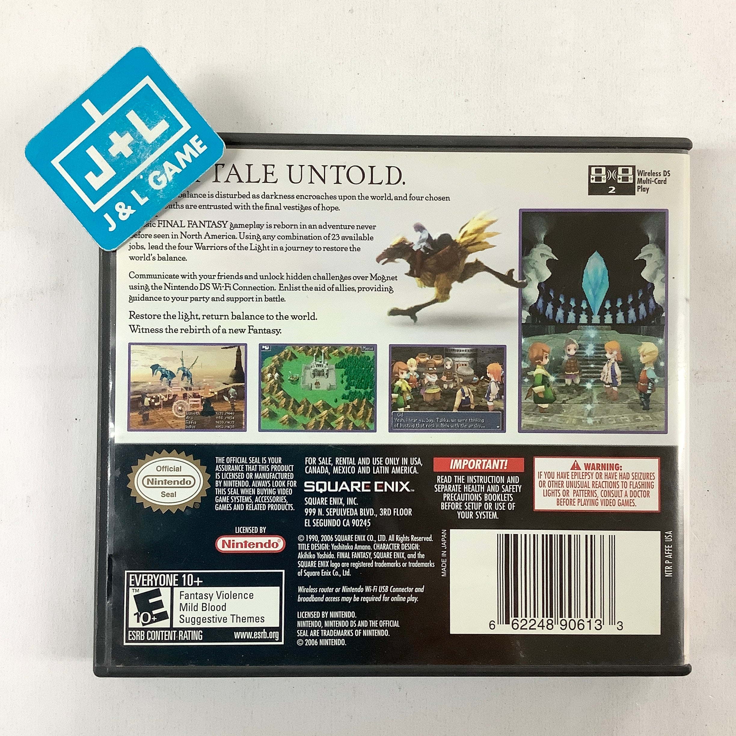 Final Fantasy III - (NDS) Nintendo DS [Pre-Owned] Video Games Square Enix   