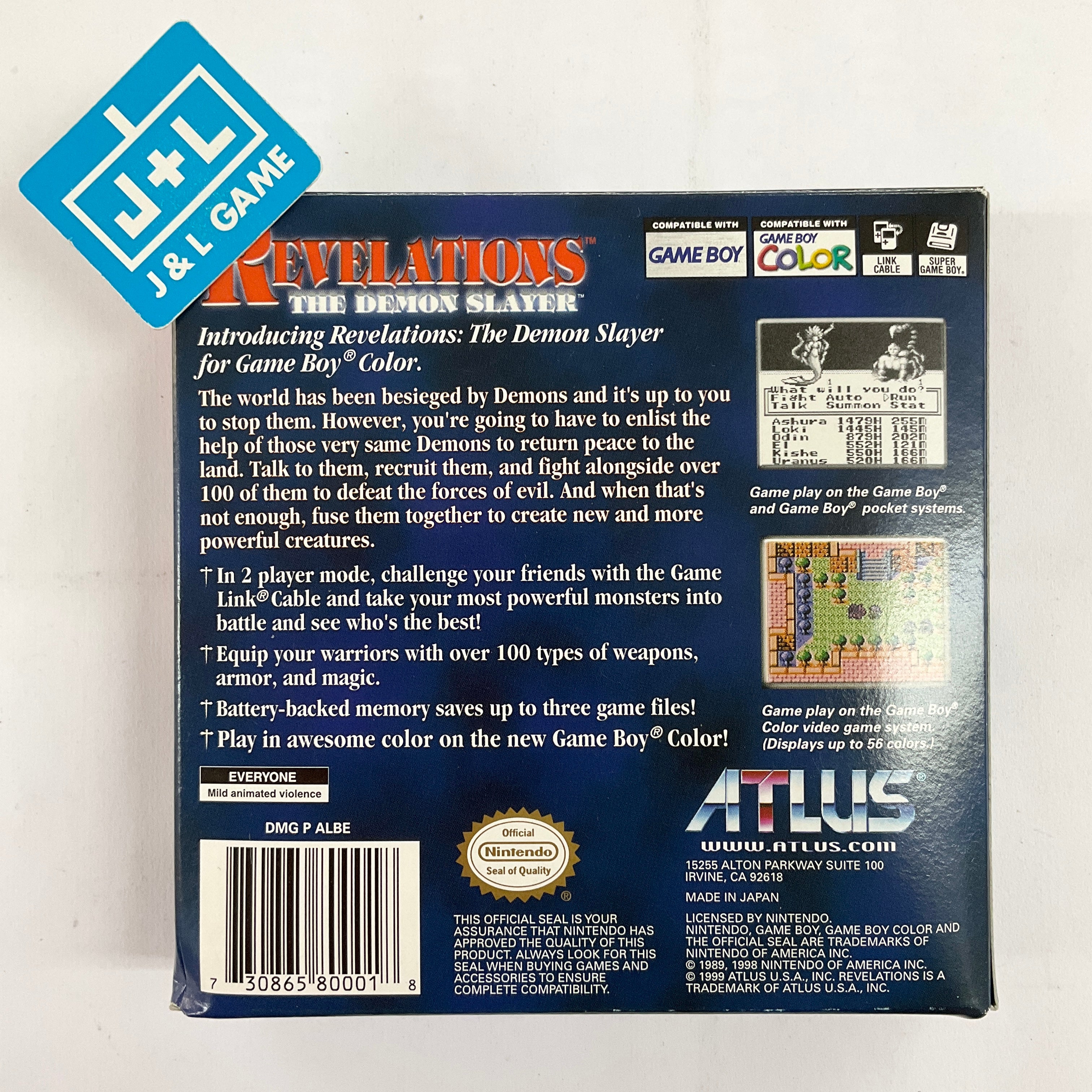 Revelations: The Demon Slayer - (GBC) Game Boy Color [Pre-Owned] Video Games Atlus   