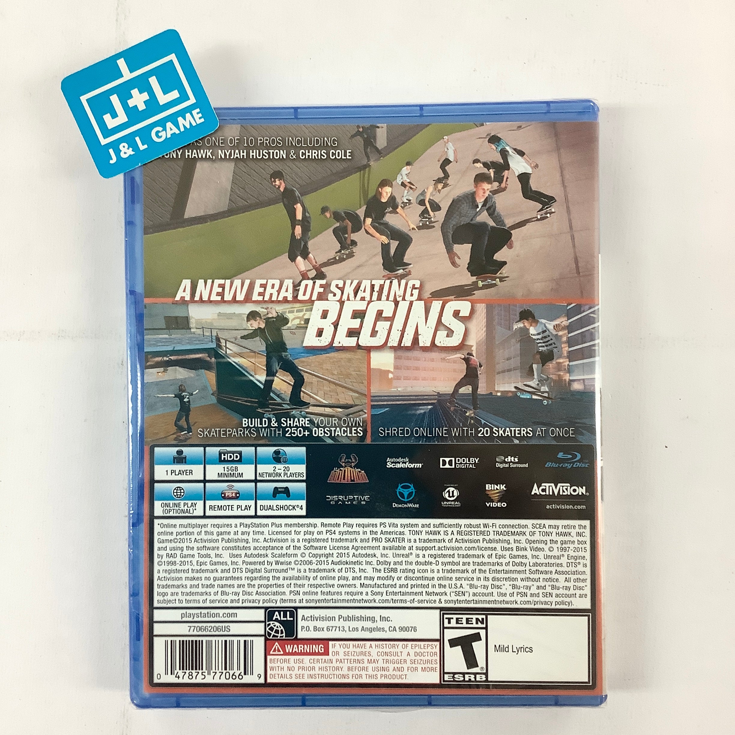 Tony Hawk's Pro Skater 5 - (PS4) PlayStation 4 | J&L Game