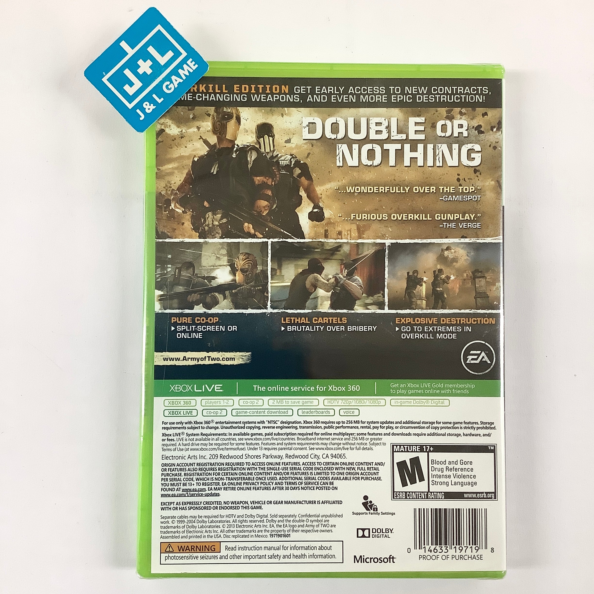 Army of Two: The Devil's Cartel (Overkill Edition) - Xbox 360 Video Games Electronic Arts   