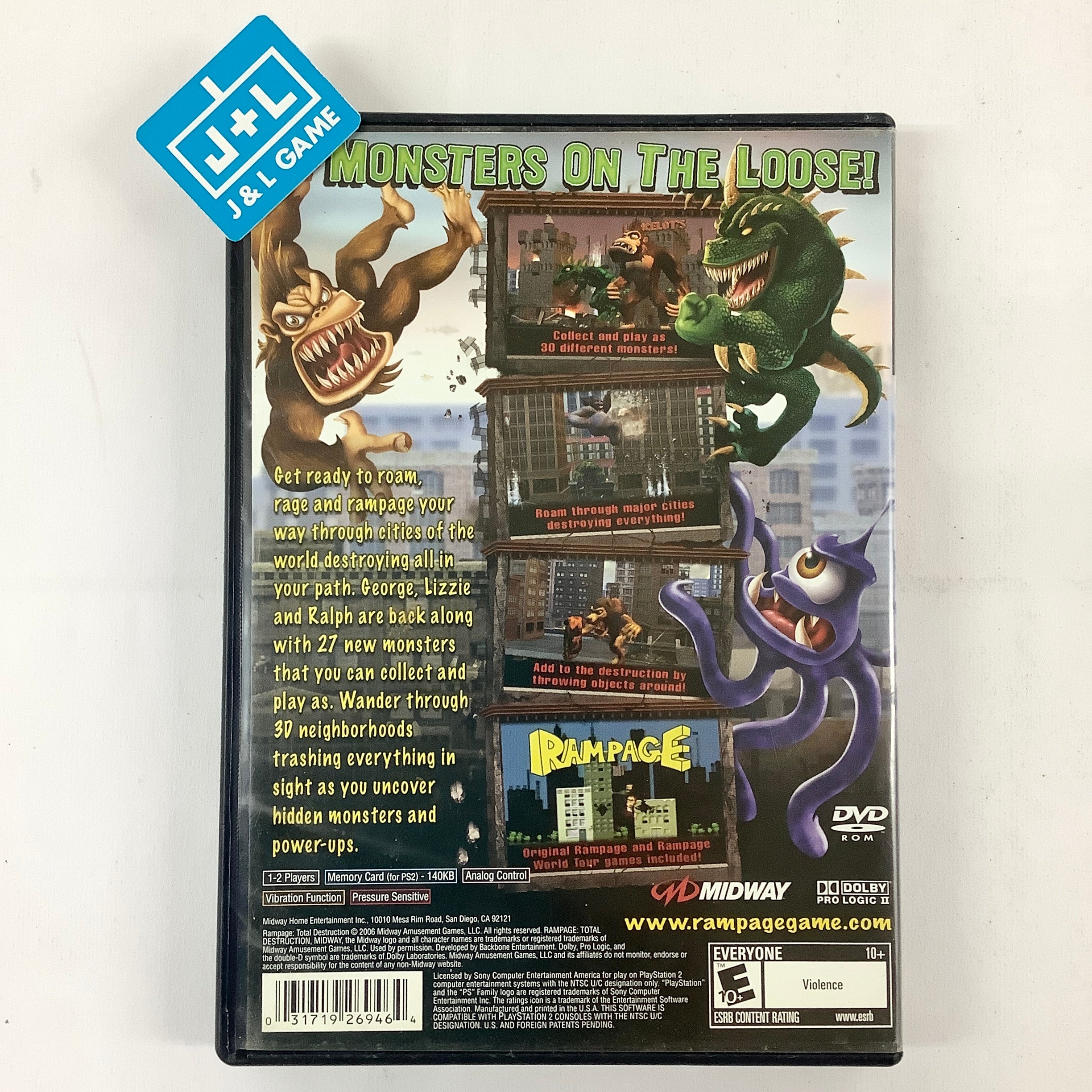rampage total destruction monsters Rampage: Total Destruction