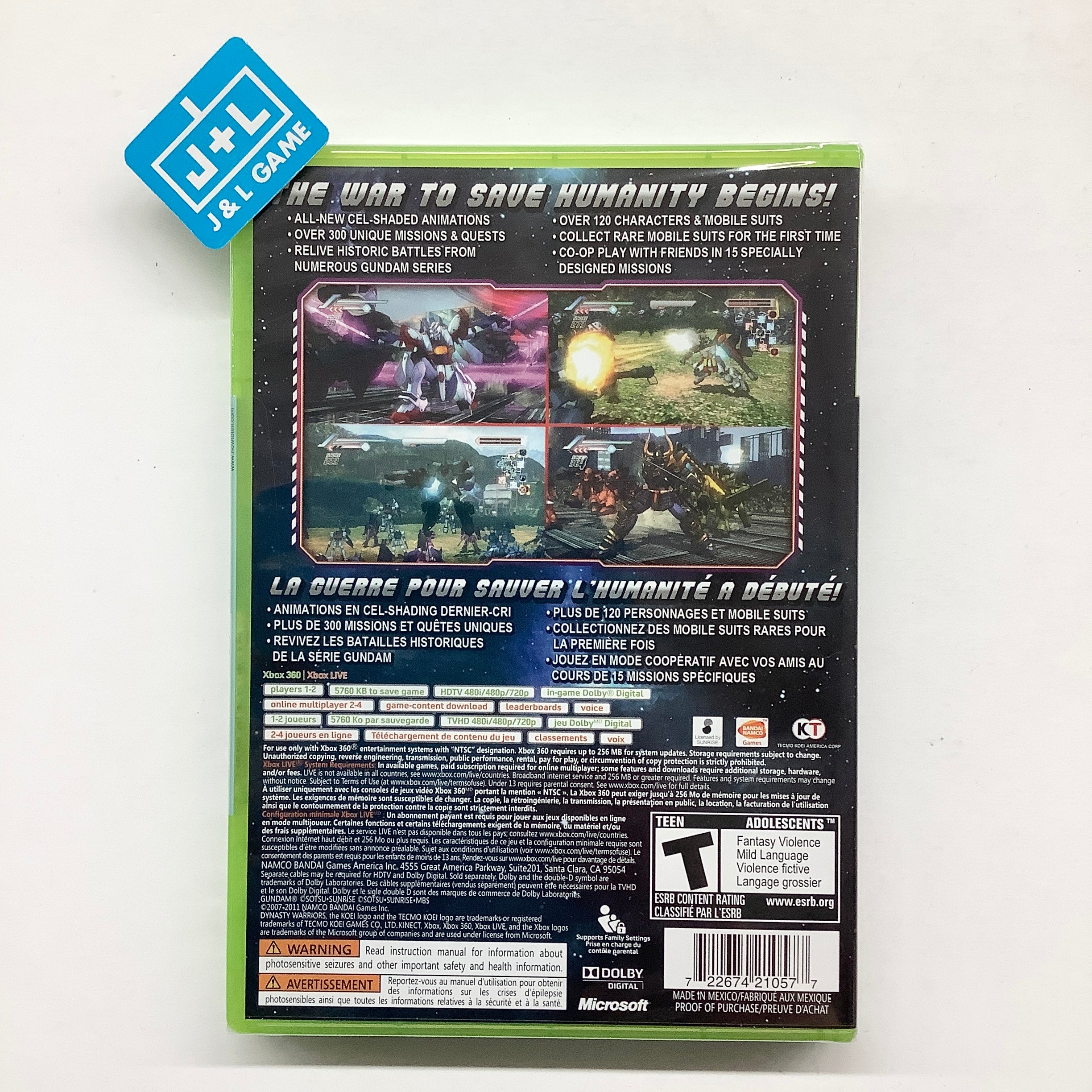 Dynasty Warriors: Gundam 3 - Xbox 360 Video Games Namco Bandai Games   