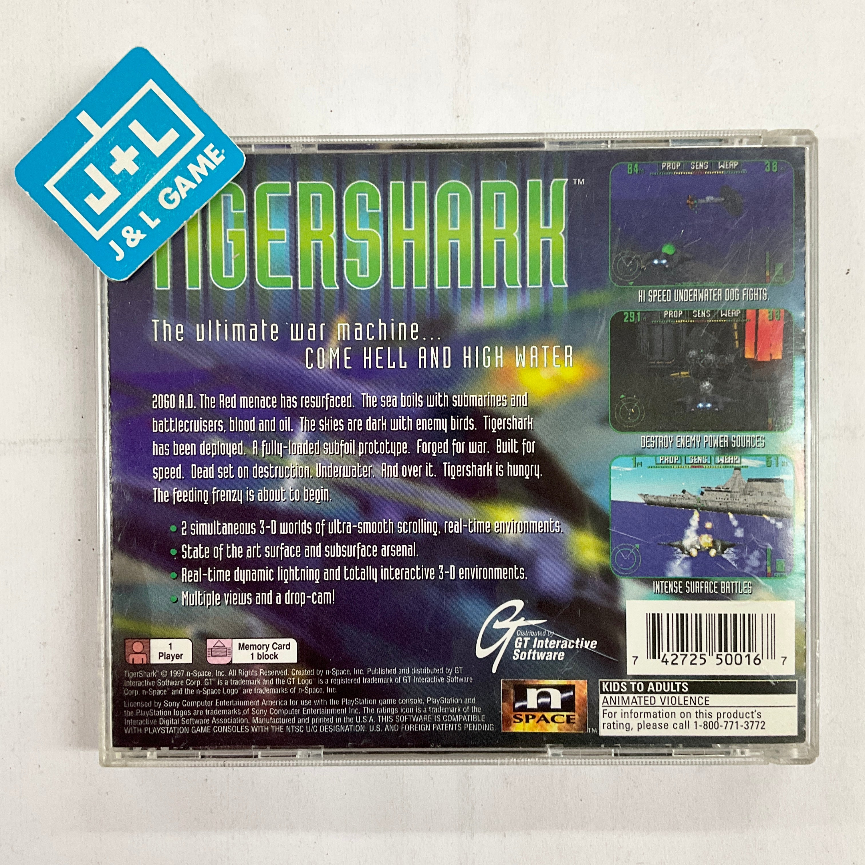 TigerShark - (PS1) PlayStation 1 [Pre-Owned] Video Games GT Interactive   