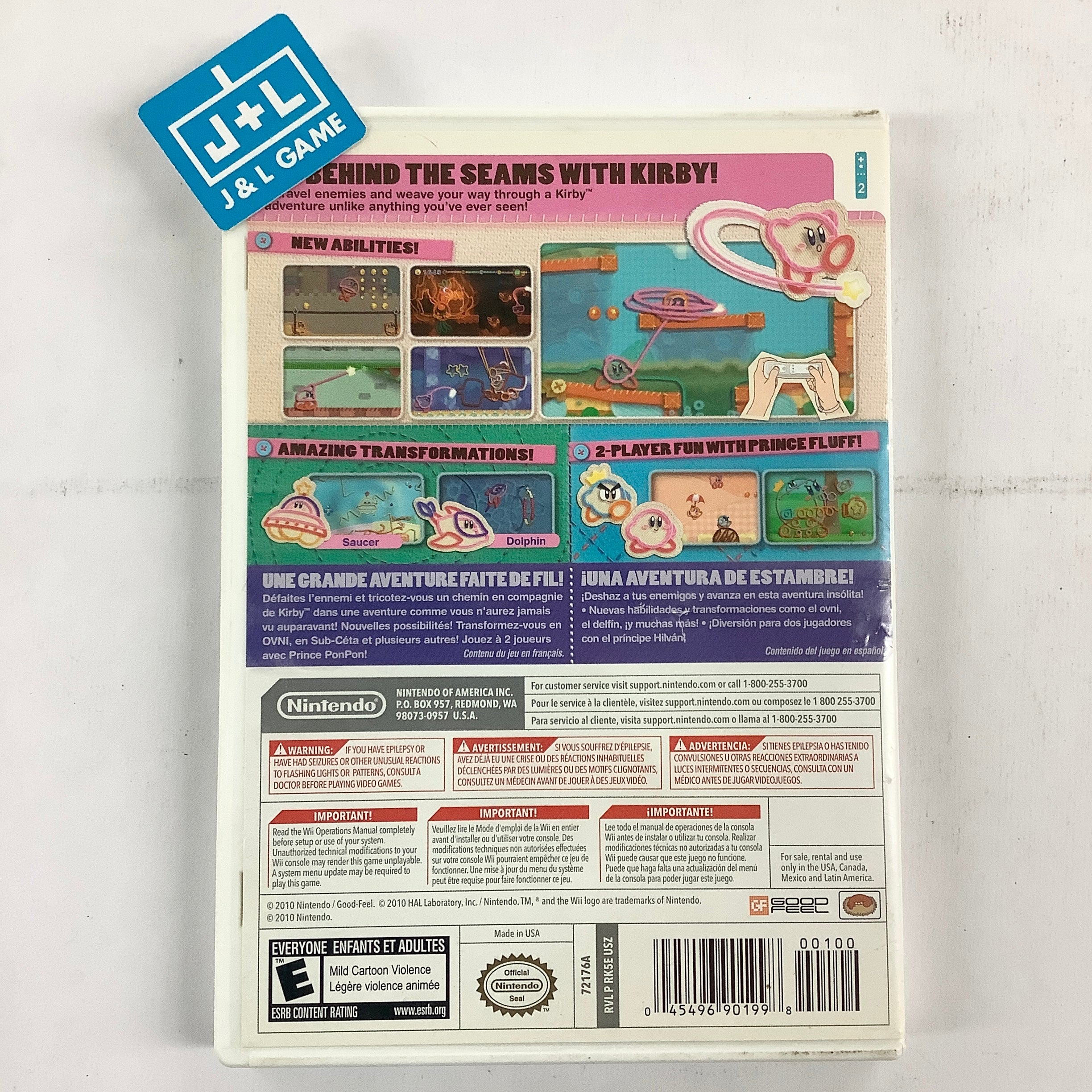 Wii - Wii★Kirby&#39;s Epic Yarn 海外版 北米版 Amazon.com: Kirby's Epic Yarn (Renewed) : Video Games