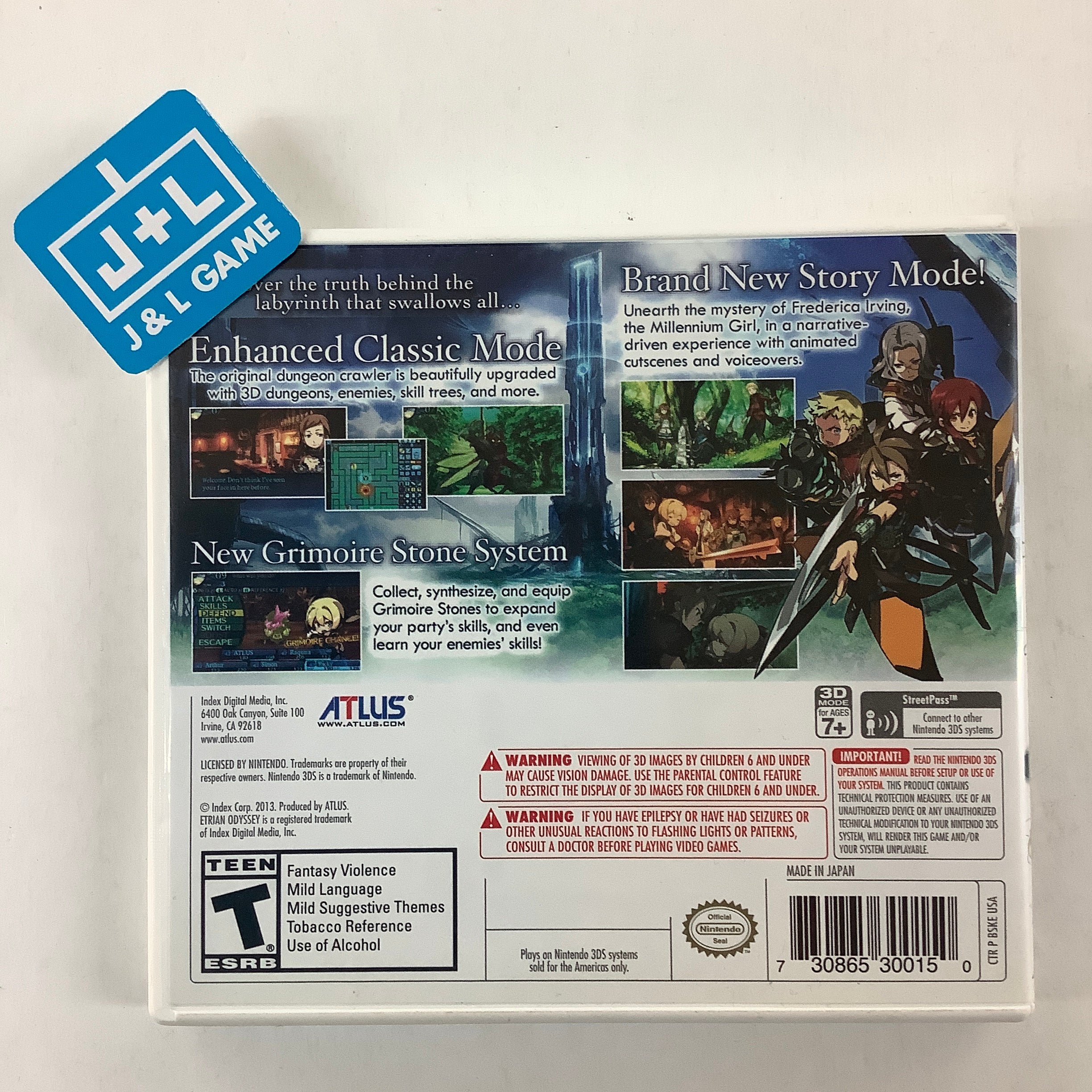 Etrian Odyssey Untold: The Millennium Girl - Nintendo 3DS [Pre-Owned] Video Games Atlus   