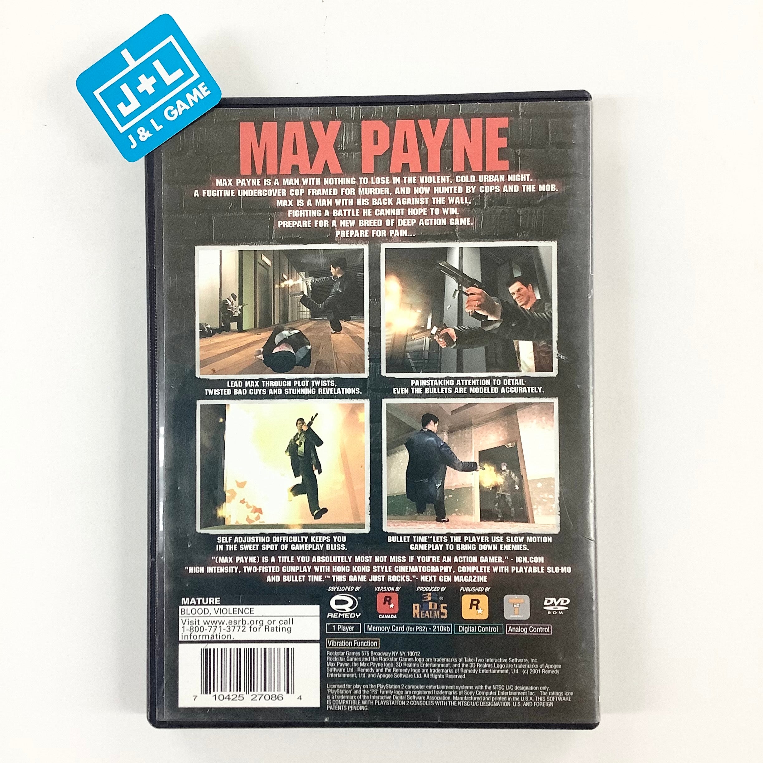 Max Payne - (PS2) PlayStation 2 [Pre-Owned] | J&L Game