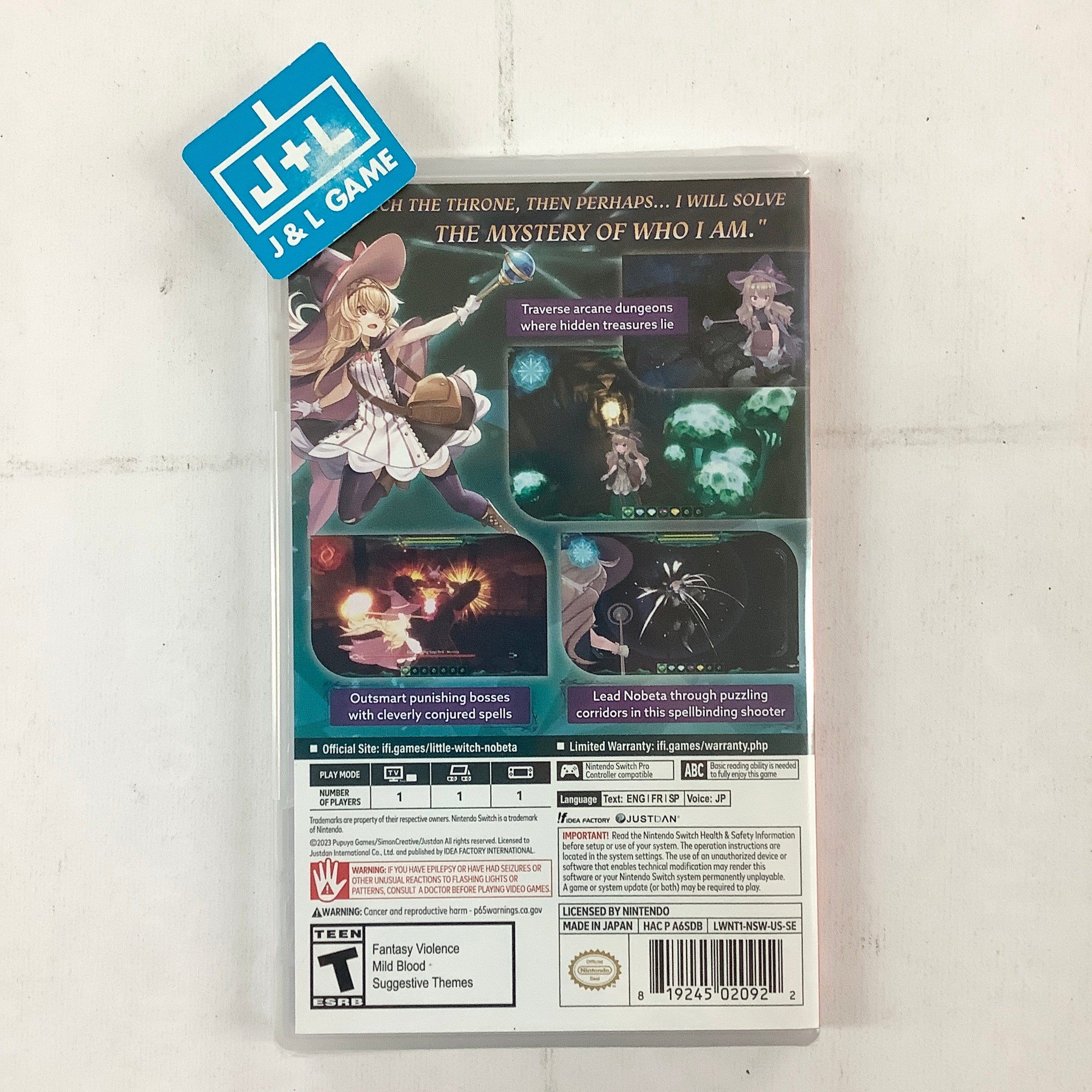 Little Witch Nobeta - (NSW) Nintendo Switch Video Games Idea Factory International inc.   