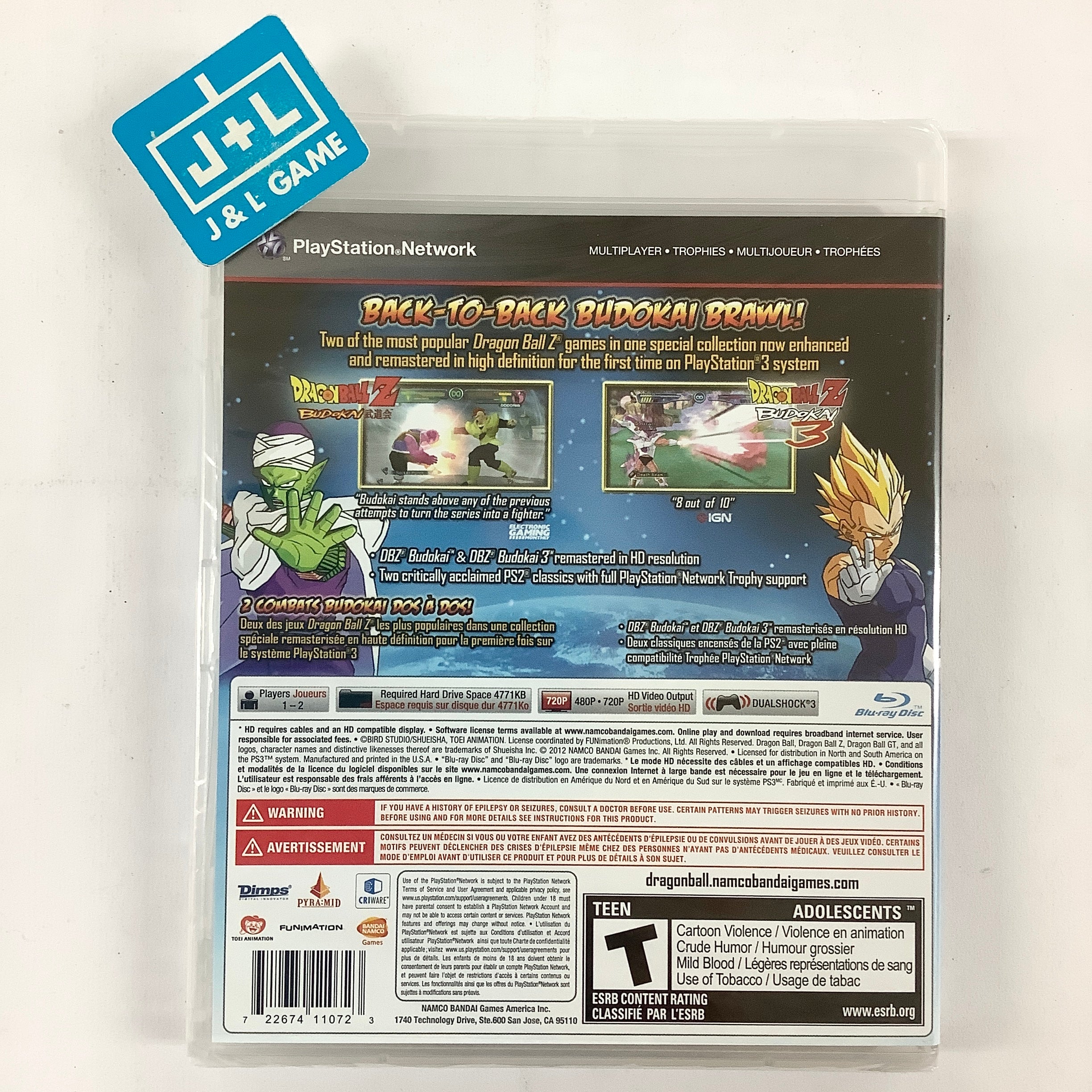 Dragon Ball Z Budokai HD Collection - (PS3) PlayStation 3 Video Games Namco Bandai Games   