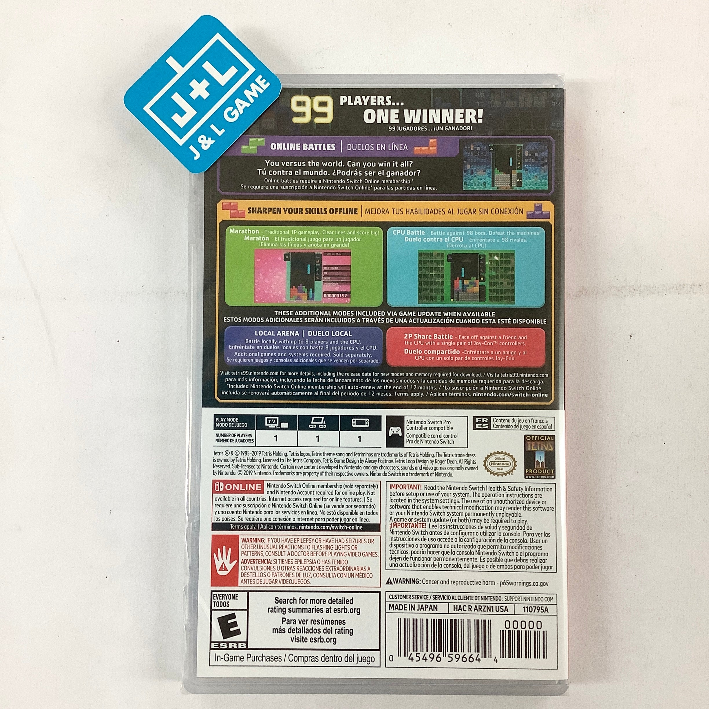 Tetris 99 (includes 12 Month Nintendo Switch Online Individual Membership) - (NSW) Nintendo Switch Video Games Nintendo   