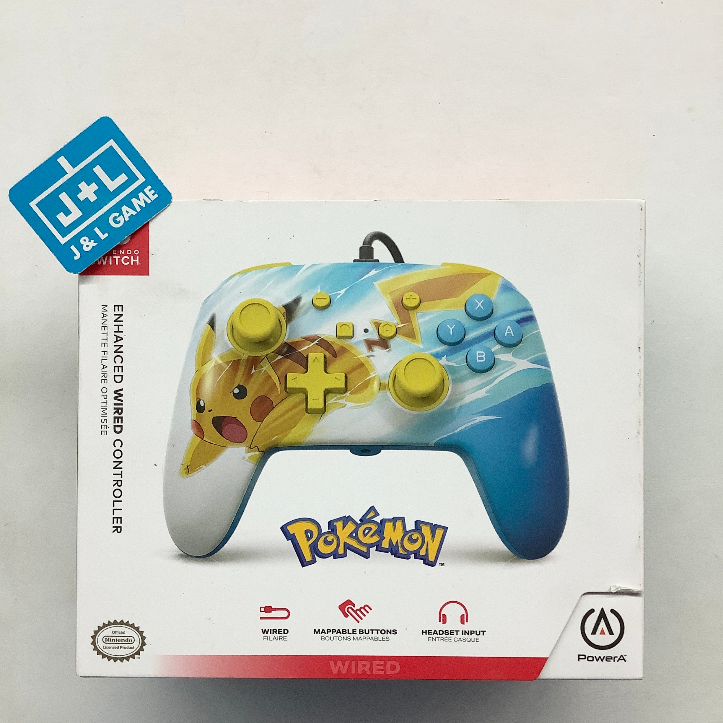 PowerA Enhanced Wired Controller (Pikachu Charge) - (NSW) Nintendo Switch Accessories PowerA   