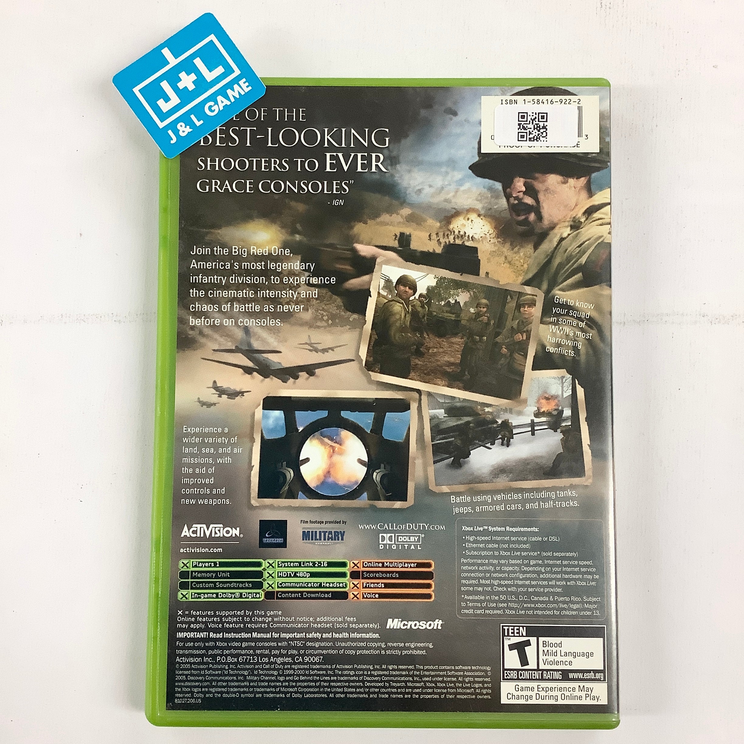 Call of Duty 2: Big Red One - (XB) Xbox [Pre-Owned] Video Games Activision   