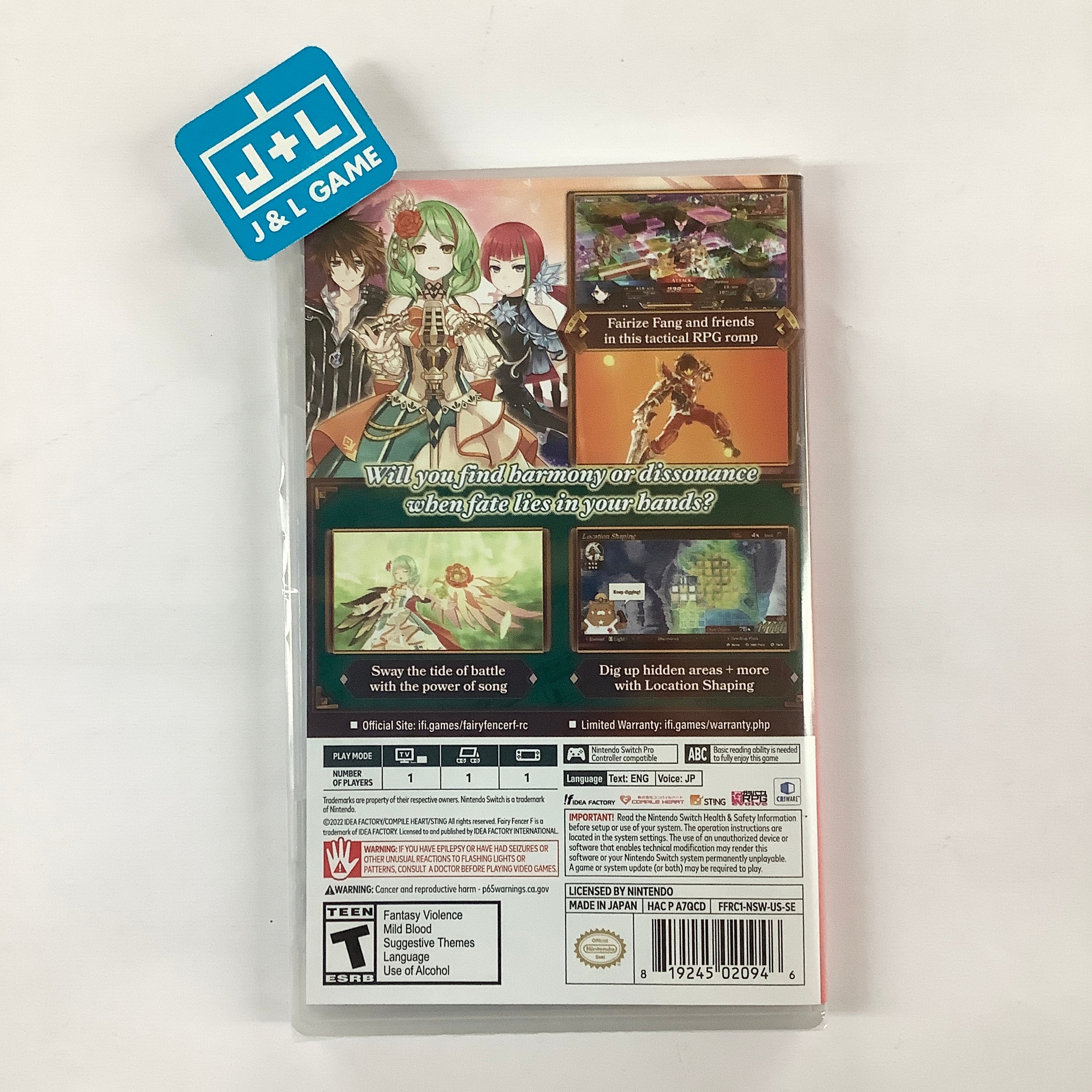 Fairy Fencer F: Refrain Chord - (NSW) Nintendo Switch Video Games Idea Factory International, Inc.   