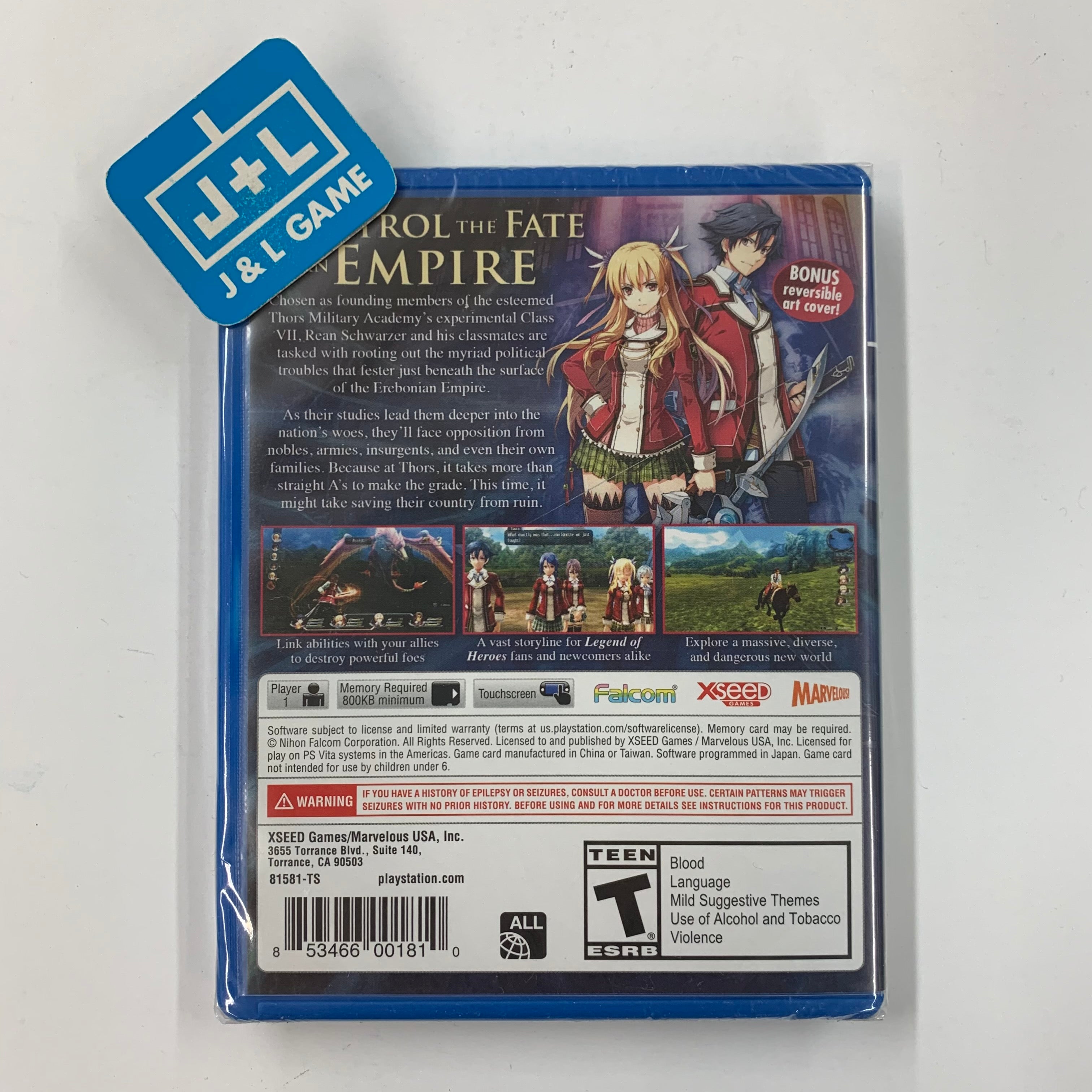 The Legend of Heroes: Trails of Cold Steel - (PSV) PlayStation Vita Video Games XSEED Games   