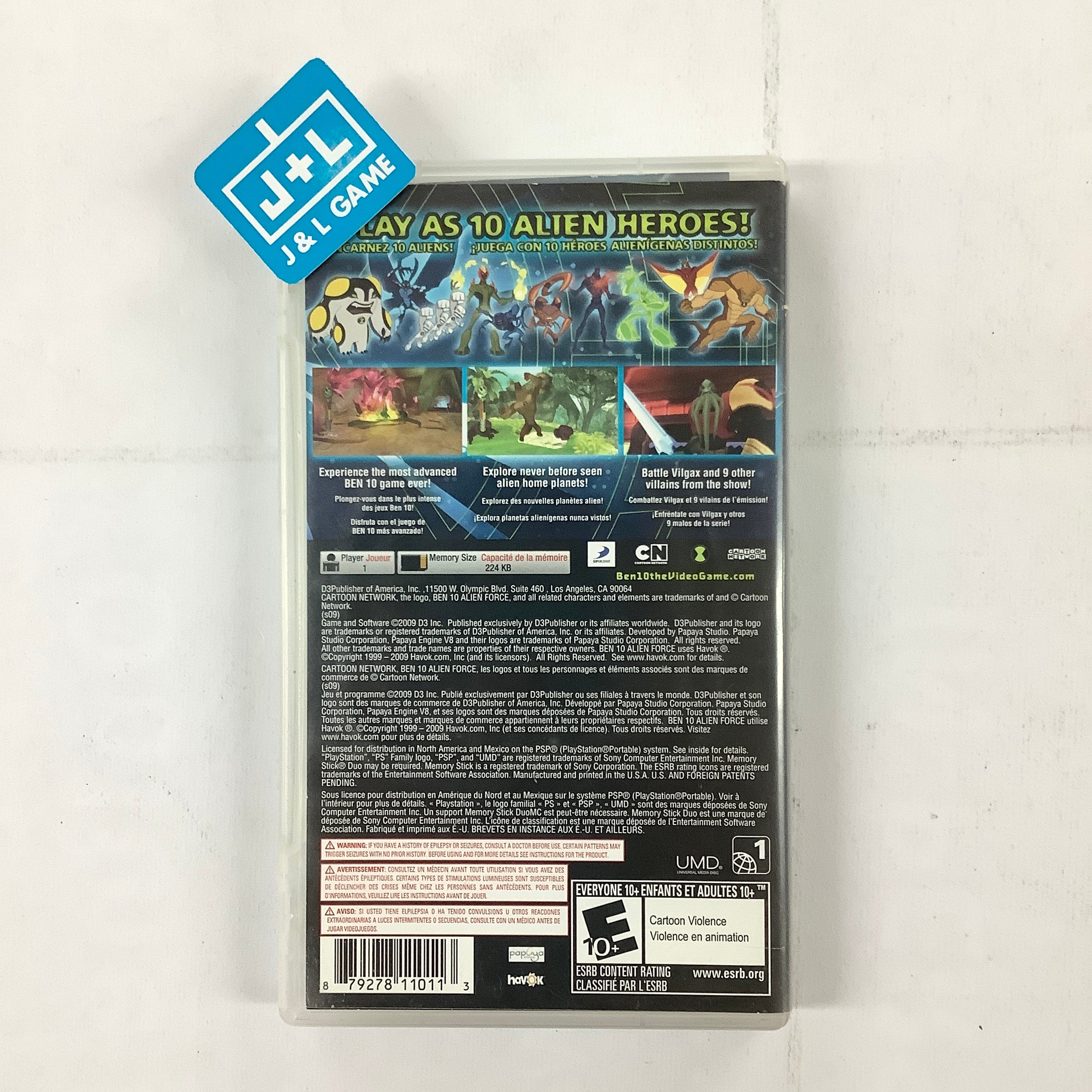 Ben 10 Alien Force: Vilgax Attacks (Favorites) - Sony PSP [Pre-Owned] Video Games D3 Publisher   