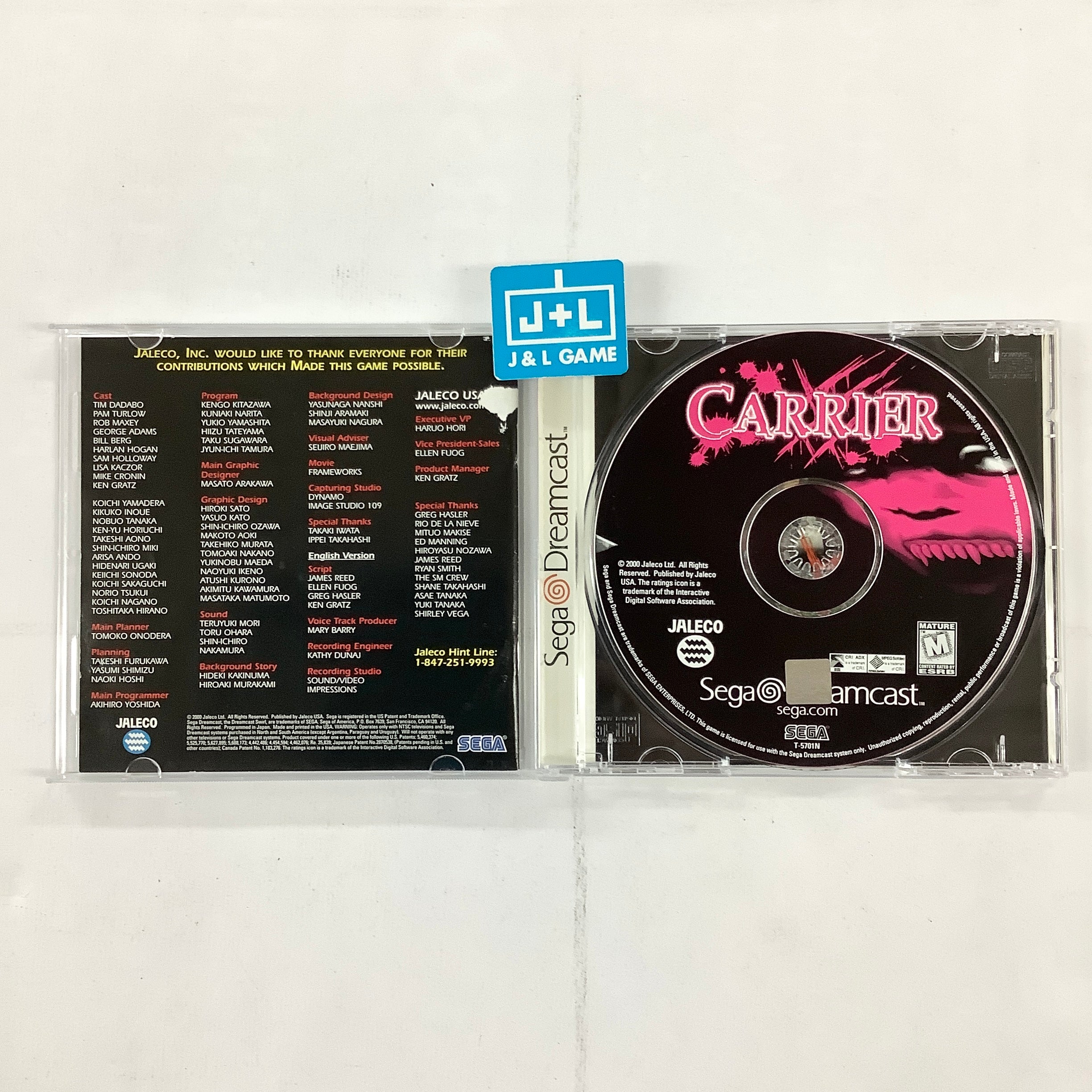 Carrier - (DC) SEGA Dreamcast  [Pre-Owned] Video Games Jaleco Entertainment   