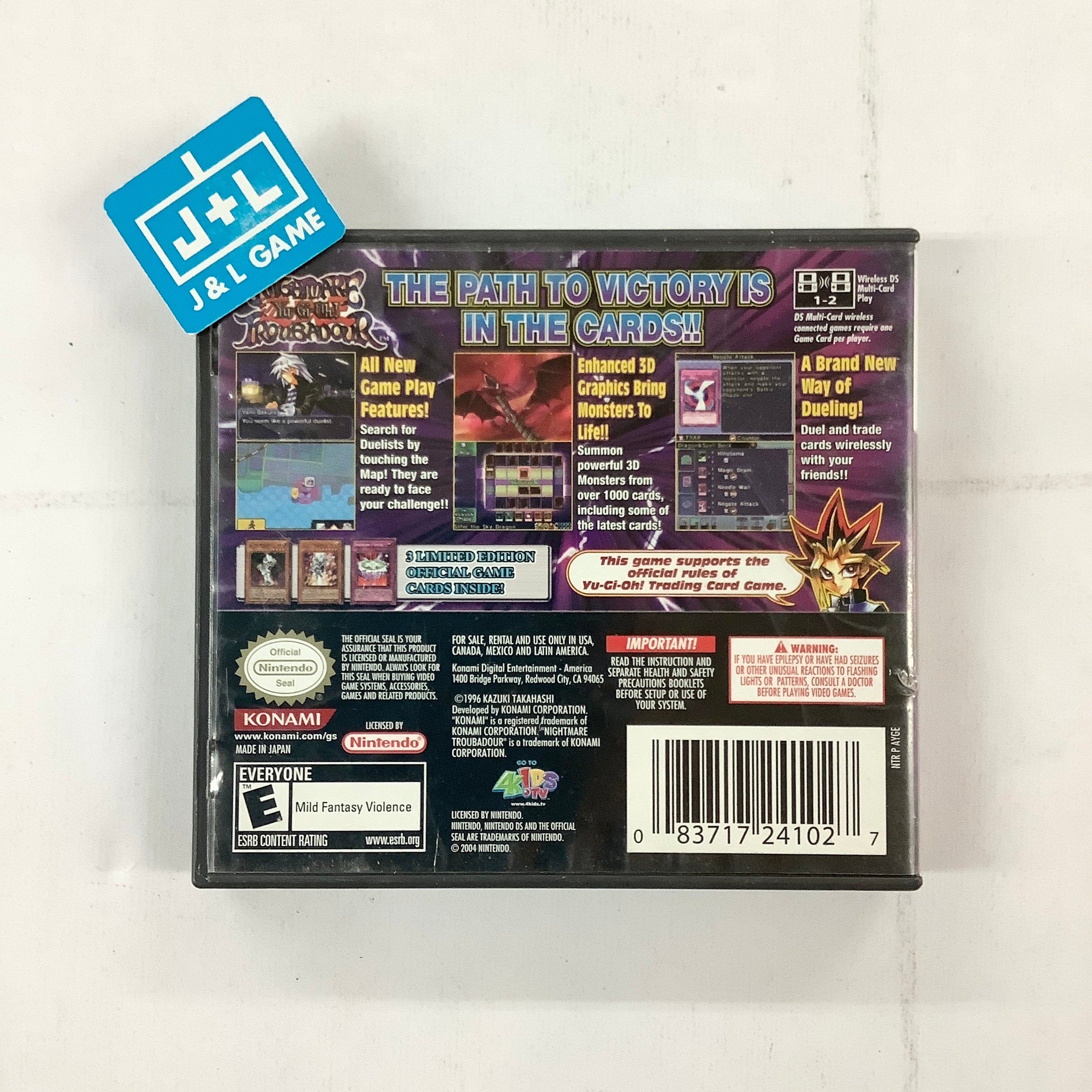 Yu-Gi-Oh Duel Monsters Nightmare Troubadour - (NDS) Nintendo DS [Pre-O | J&L Game Yu-Gi-Oh Duel Monsters Nightmare Troubadour - (NDS) Nintendo DS [Pre-O | J&L Game