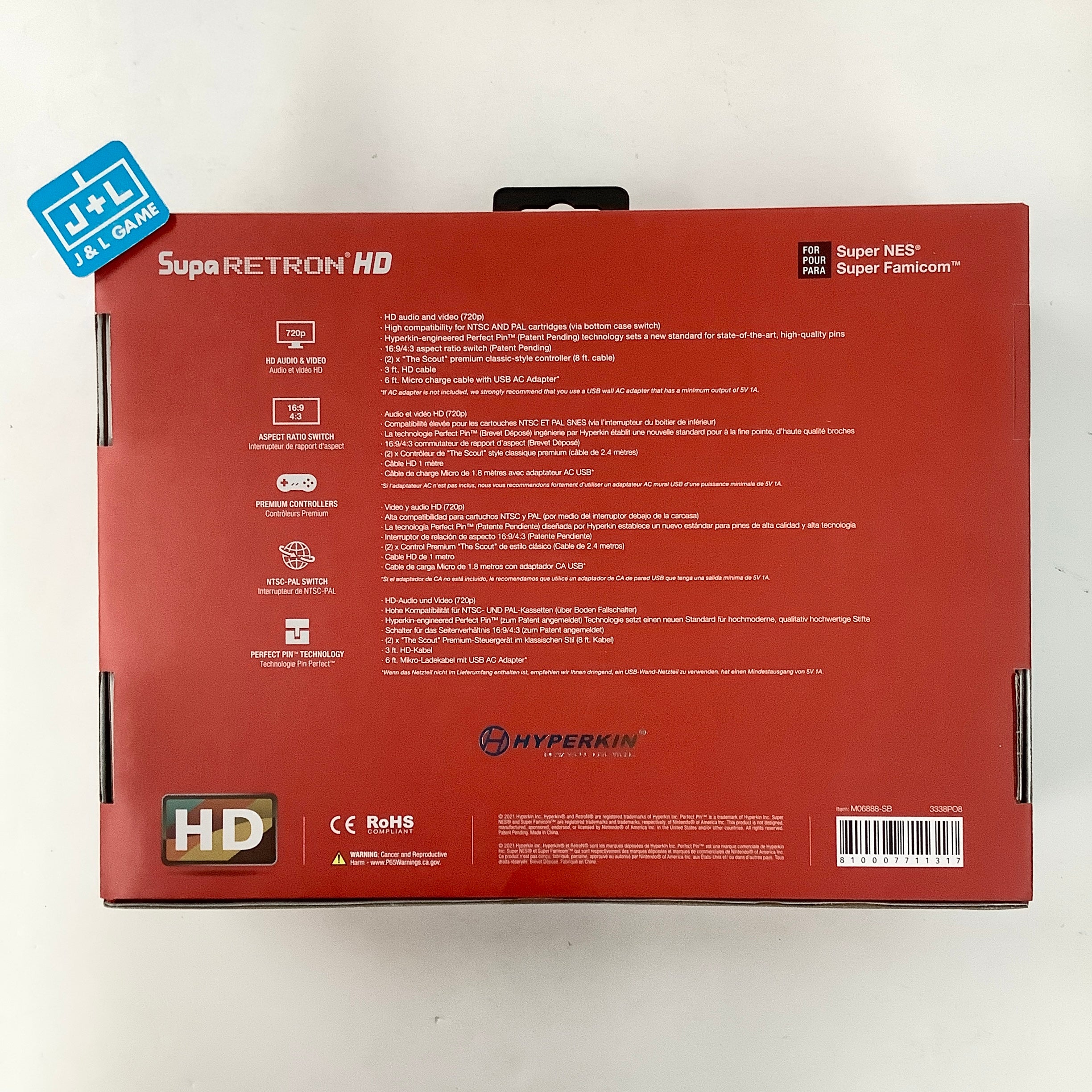 Hyperkin Suparetron HD Gaming Console for Super NES/Super Famicom (Space Black) - (SNES) Super Nintendo CONSOLE Hyperkin   