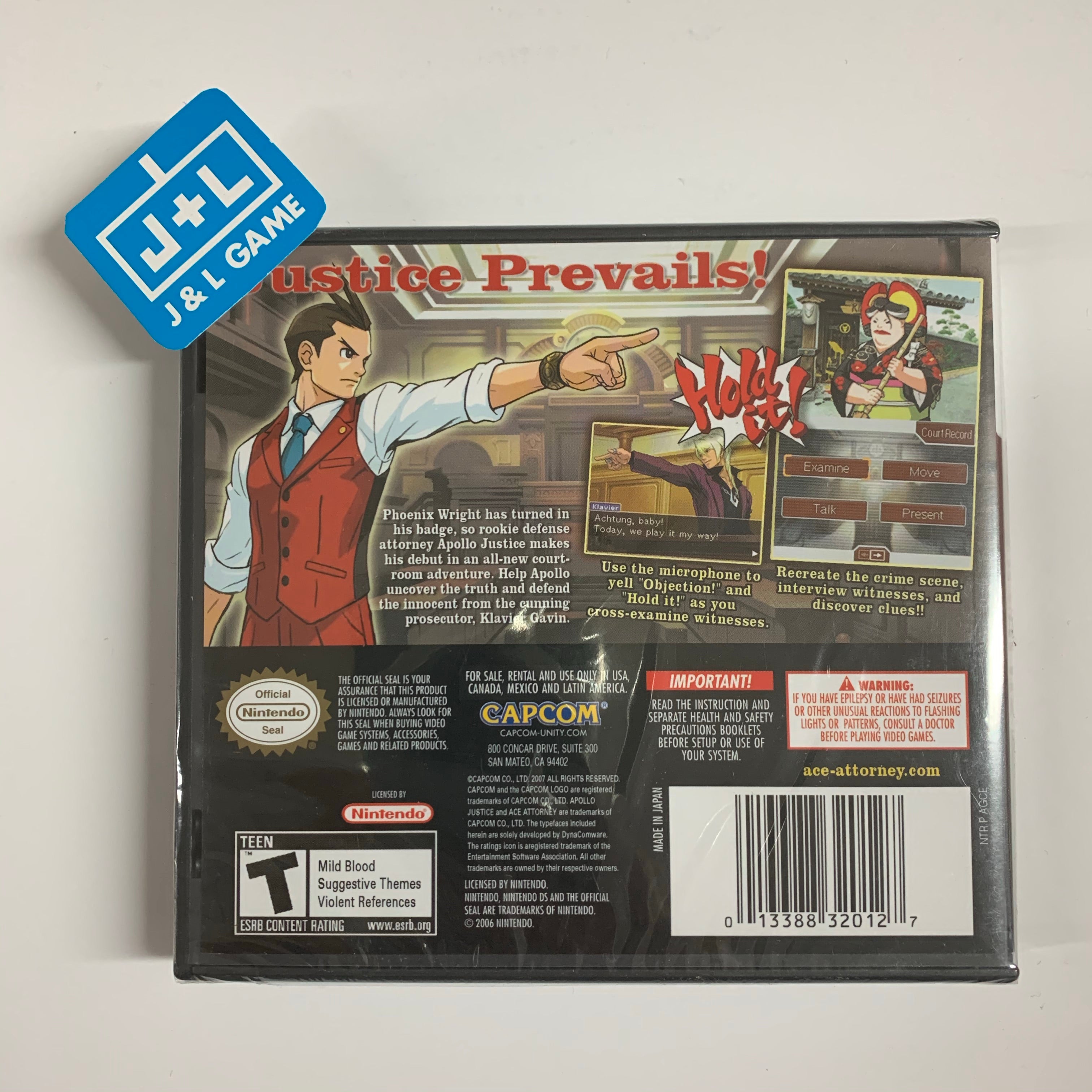 Apollo Justice: Ace Attorney - (NDS) Nintendo DS Video Games Capcom   