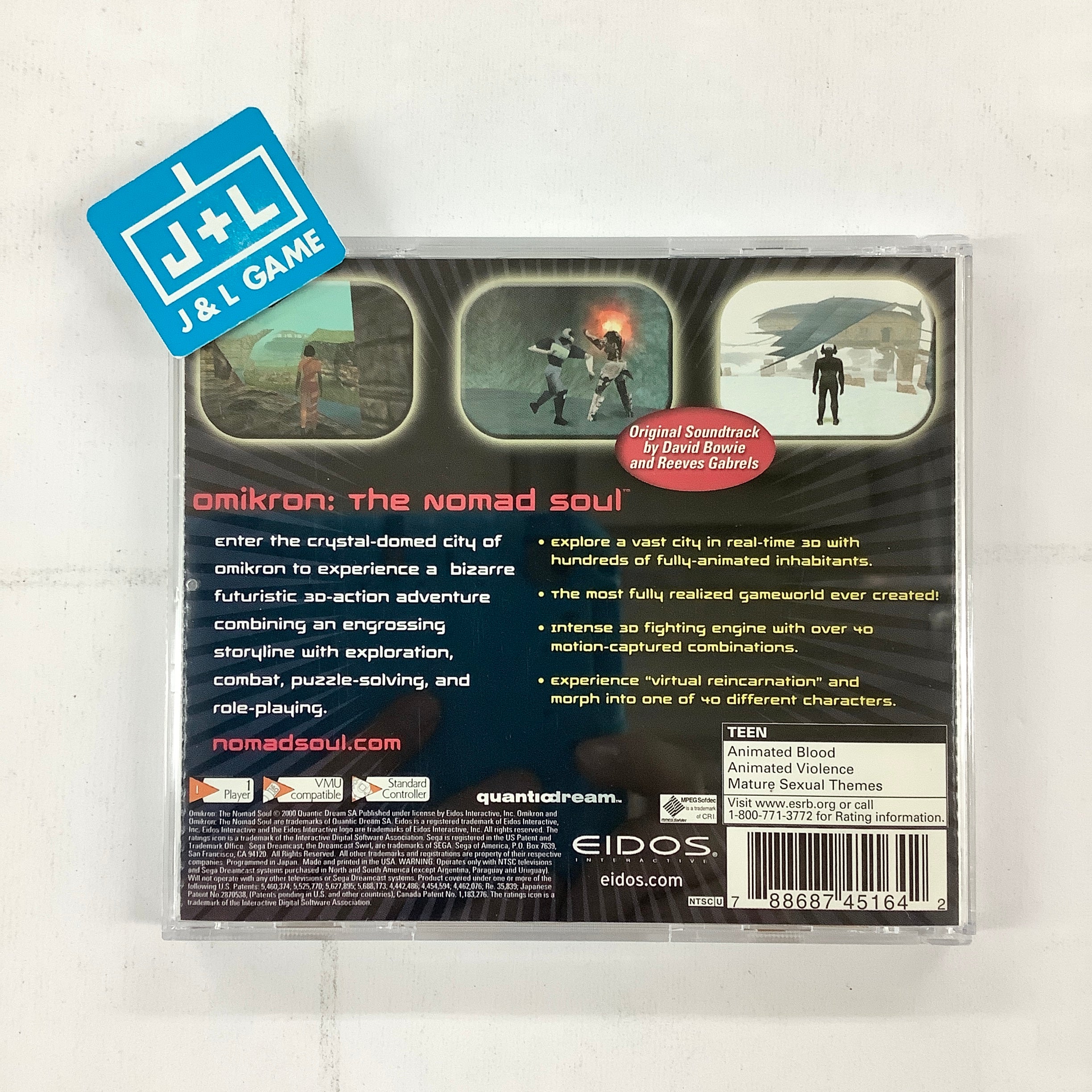 Omikron: The Nomad Soul - (DC) SEGA Dreamcast  [Pre-Owned] Video Games Eidos Interactive   