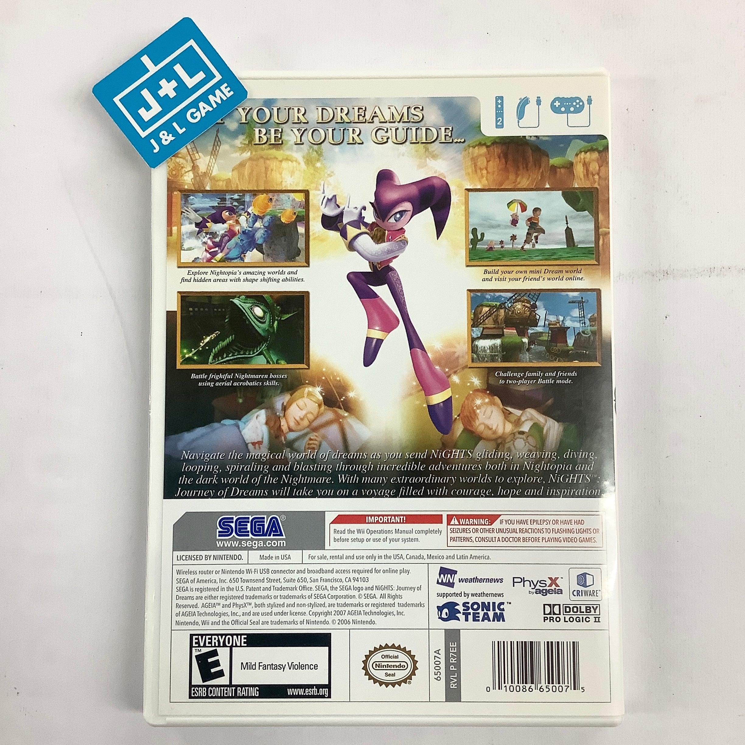 Nights Into Dreams Wii Nights Journey Of Dreams Nintendo Wii – The