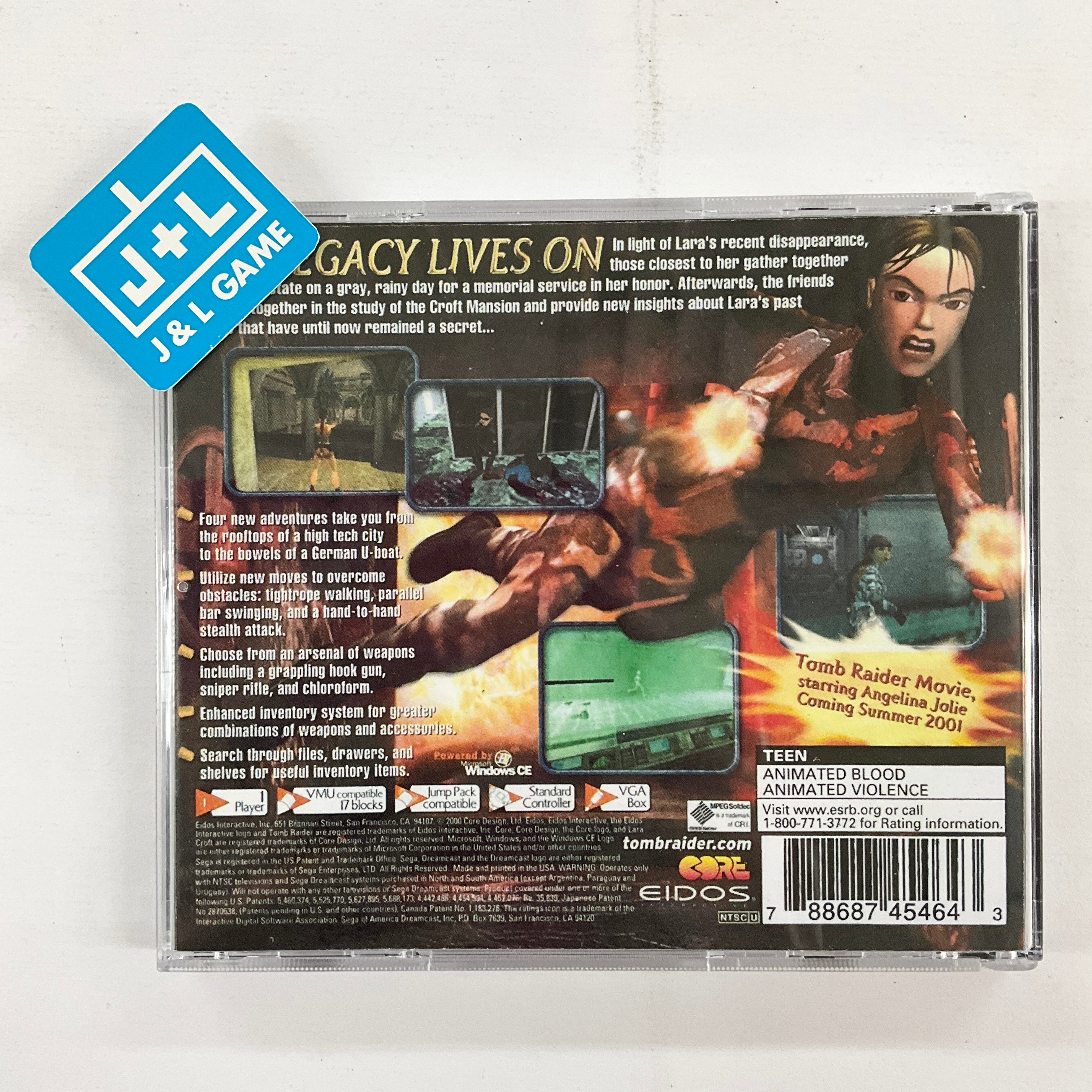 Tomb Raider: Chronicles - SEGA Dreamcast [Pre-Owned] Video Games Eidos Interactive   