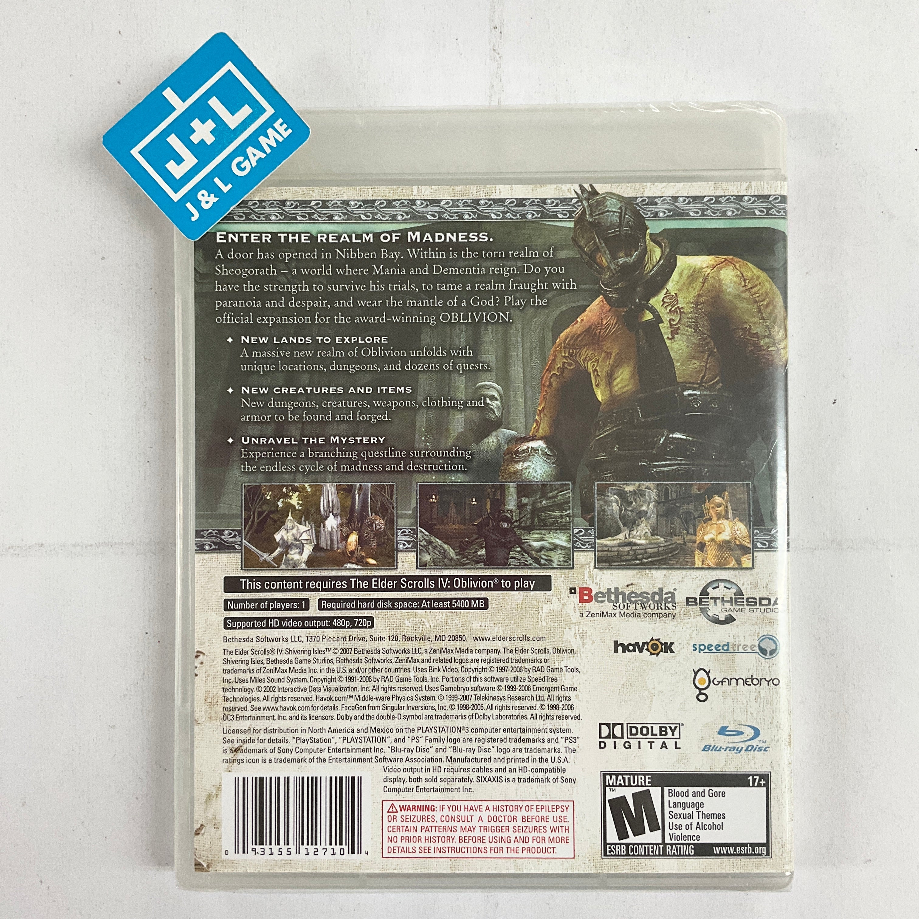 The Elder Scrolls IV: Shivering Isles - (PS3) Playstation 3 Video Games Bethesda   