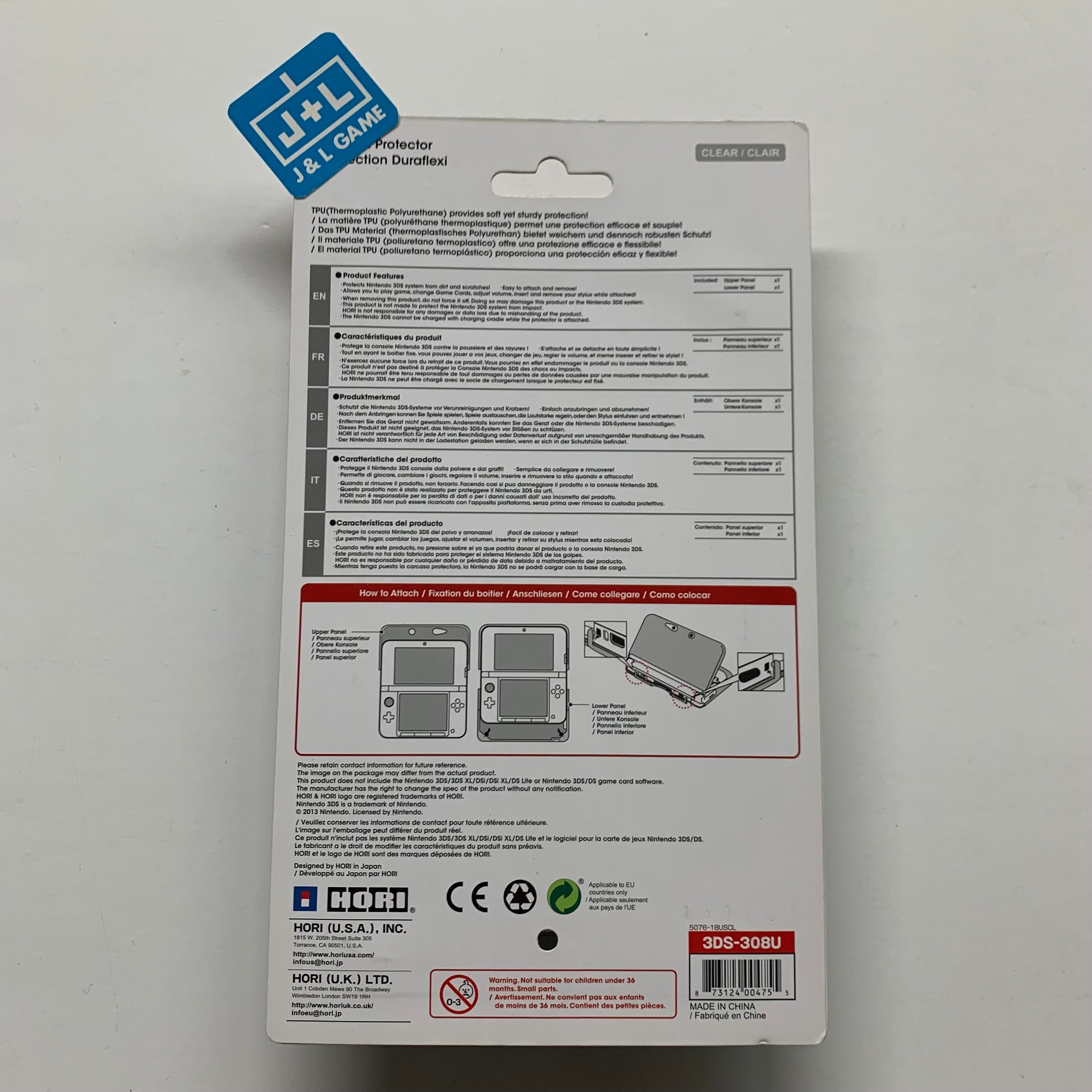 HORI Nintendo 3DS XL Duraflexi Protector ( Clear ) - (3DS) Nintendo 3DS Accessories HORI   