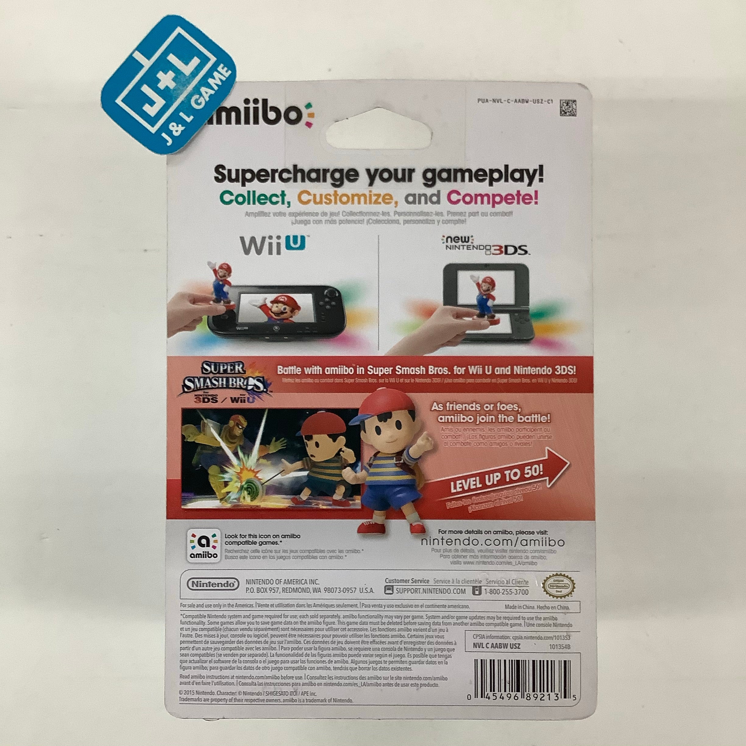 Ness (Super Smash Bros. series) - Nintendo WiiU Amiibo Amiibo Nintendo   