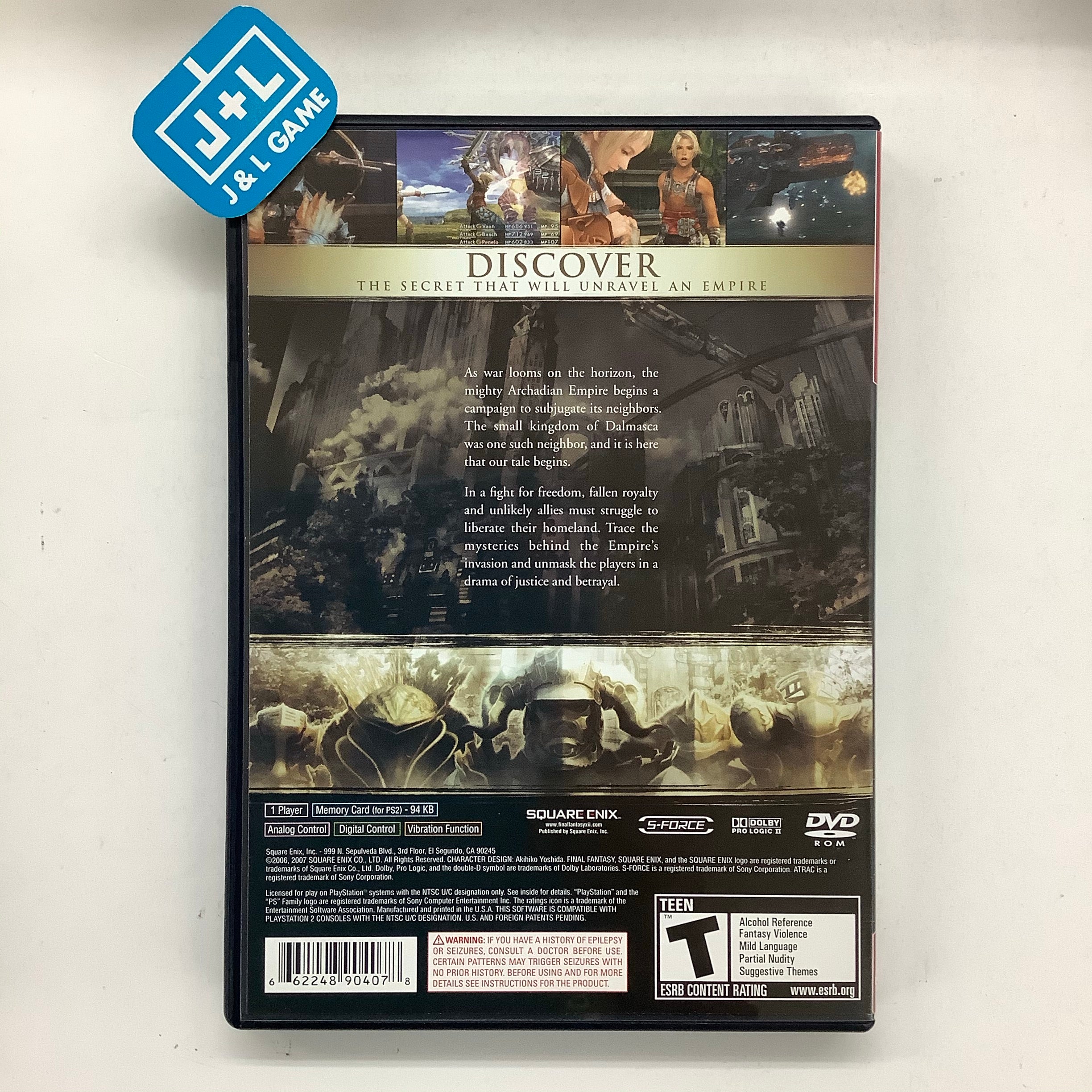 Final Fantasy XII (Greatest Hits) - (PS2) PlayStation 2 [Pre-Owned] Video Games Square Enix   