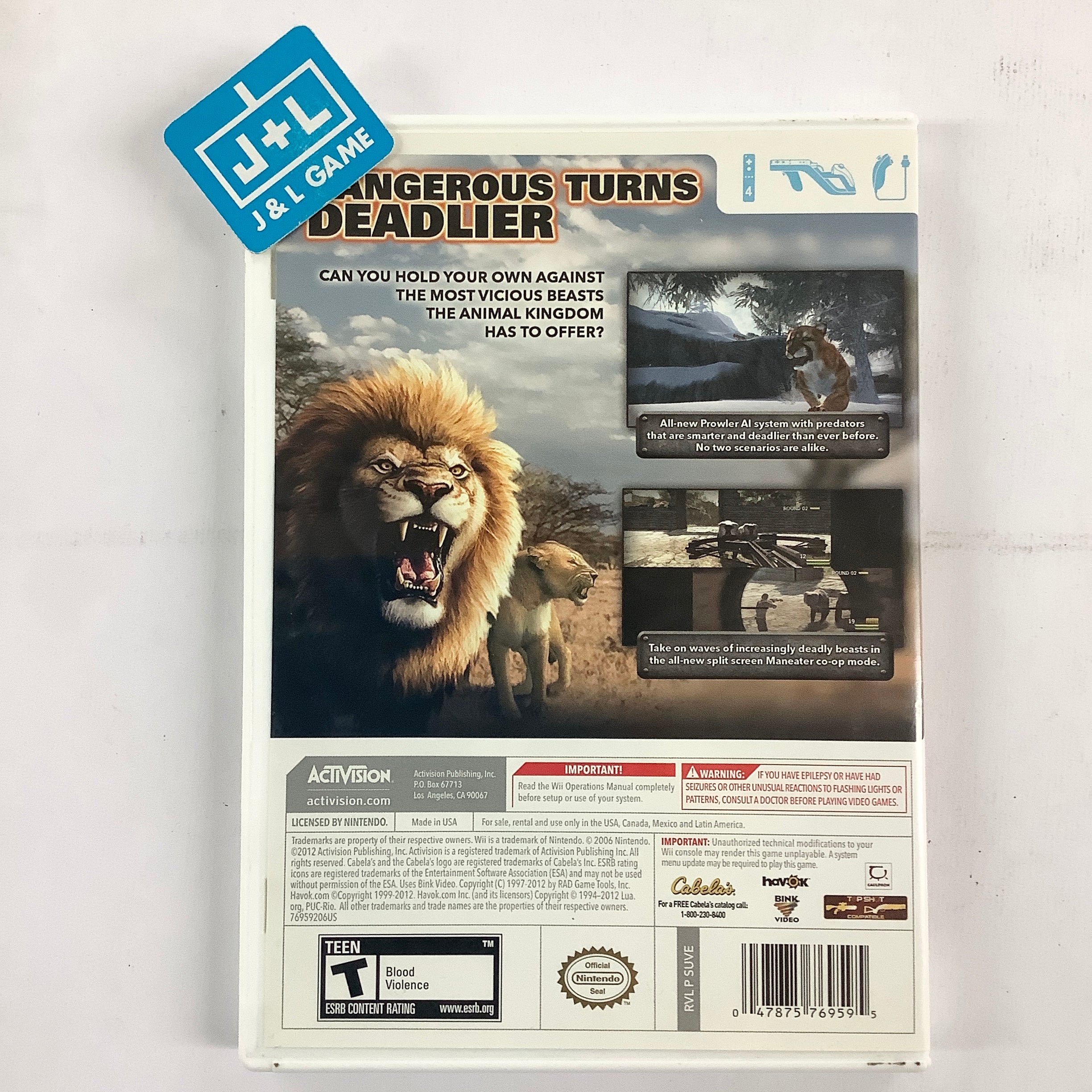 Cabela's Dangerous Hunts 2013 - Nintendo Wii [Pre-Owned] Video Games Activision   