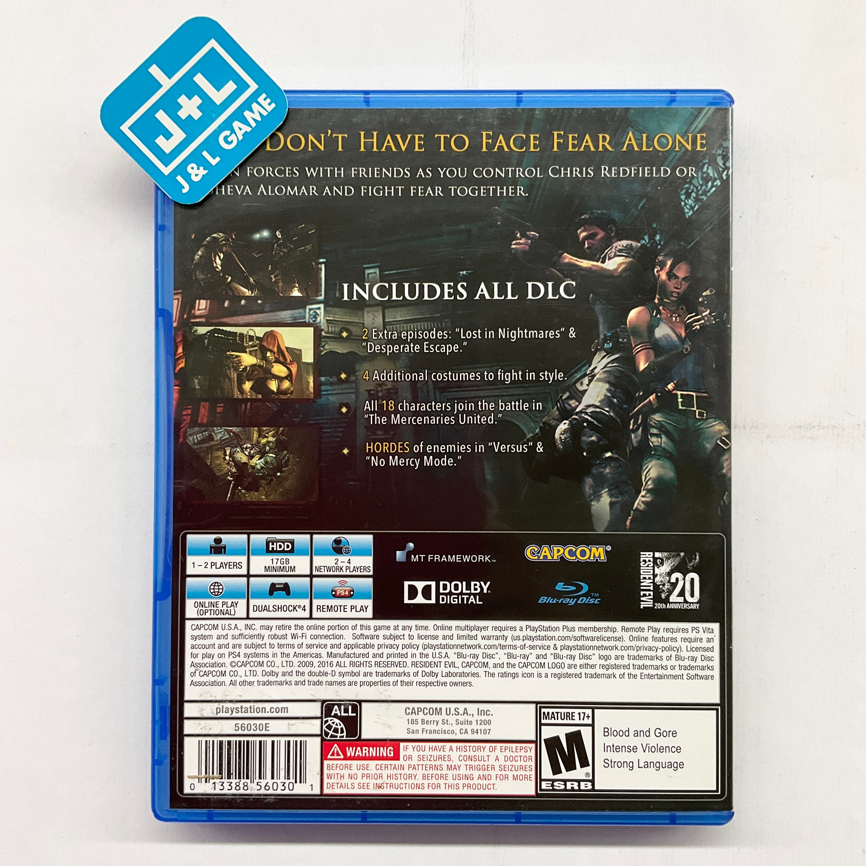 Resident Evil 5 - (PS4) PlayStation 4 [Pre-Owned] Video Games Capcom   