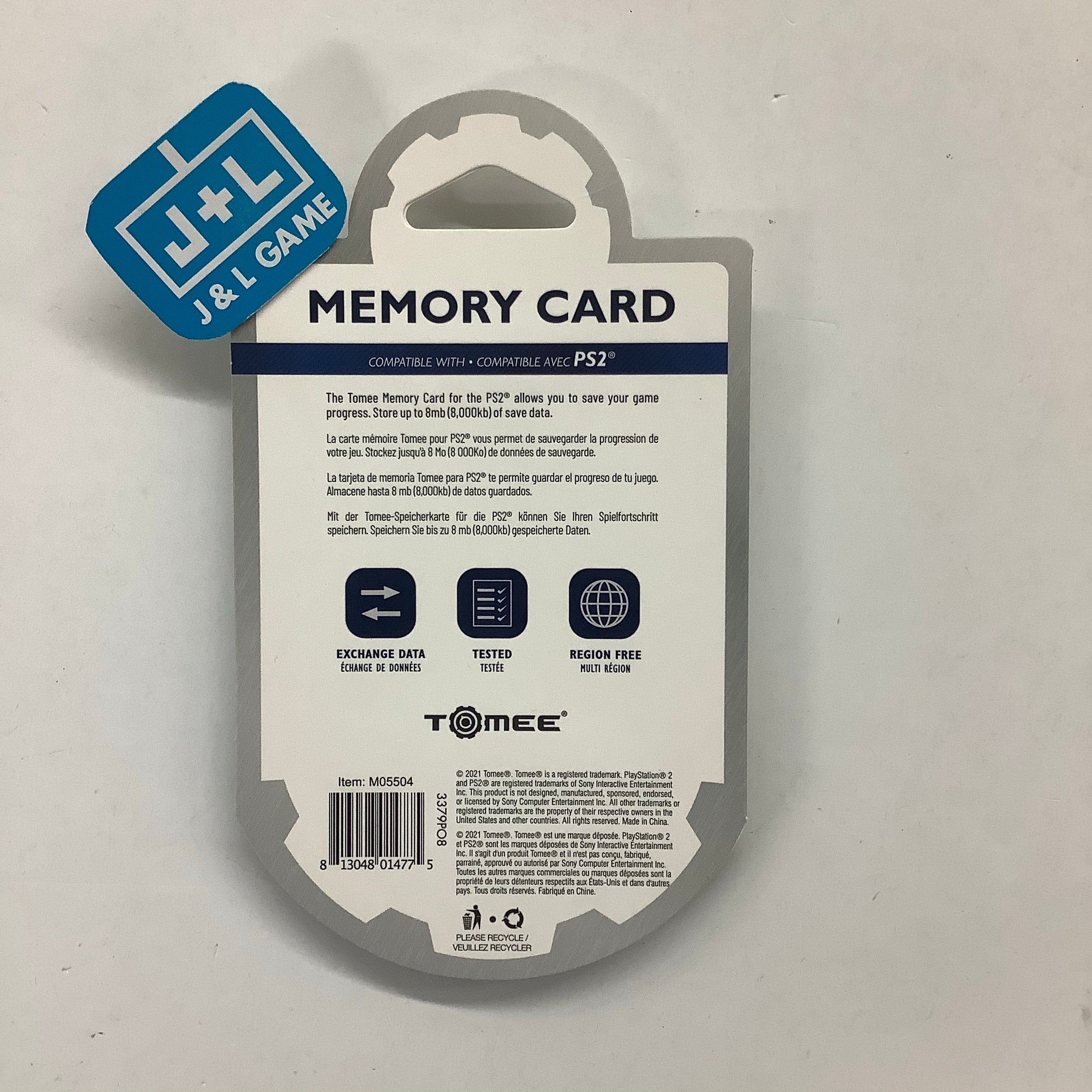 Tomee Memory Card (8MB) - (PS2) PlayStation 2 Video Games Tomee   
