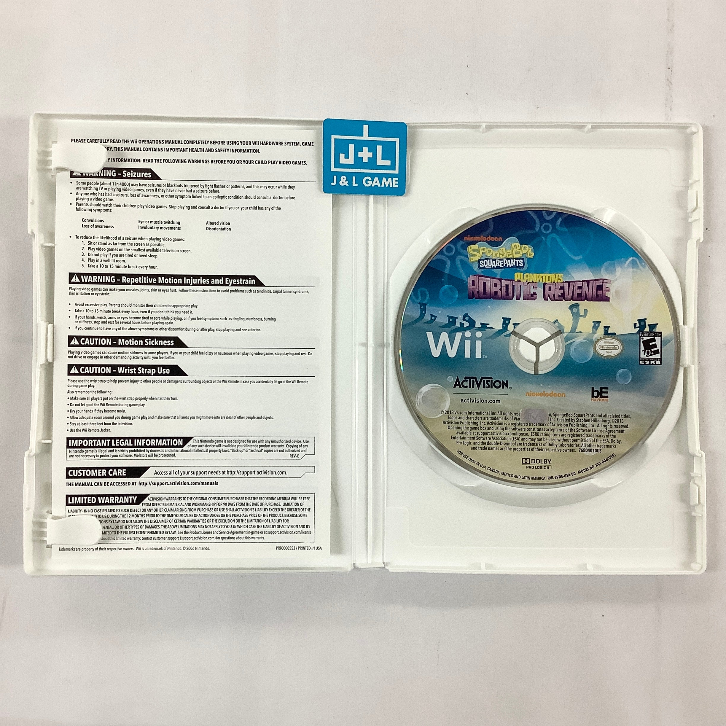 SpongeBob SquarePants: Plankton's Robotic Revenge - Nintendo Wii [Pre-Owned] Video Games Activision   