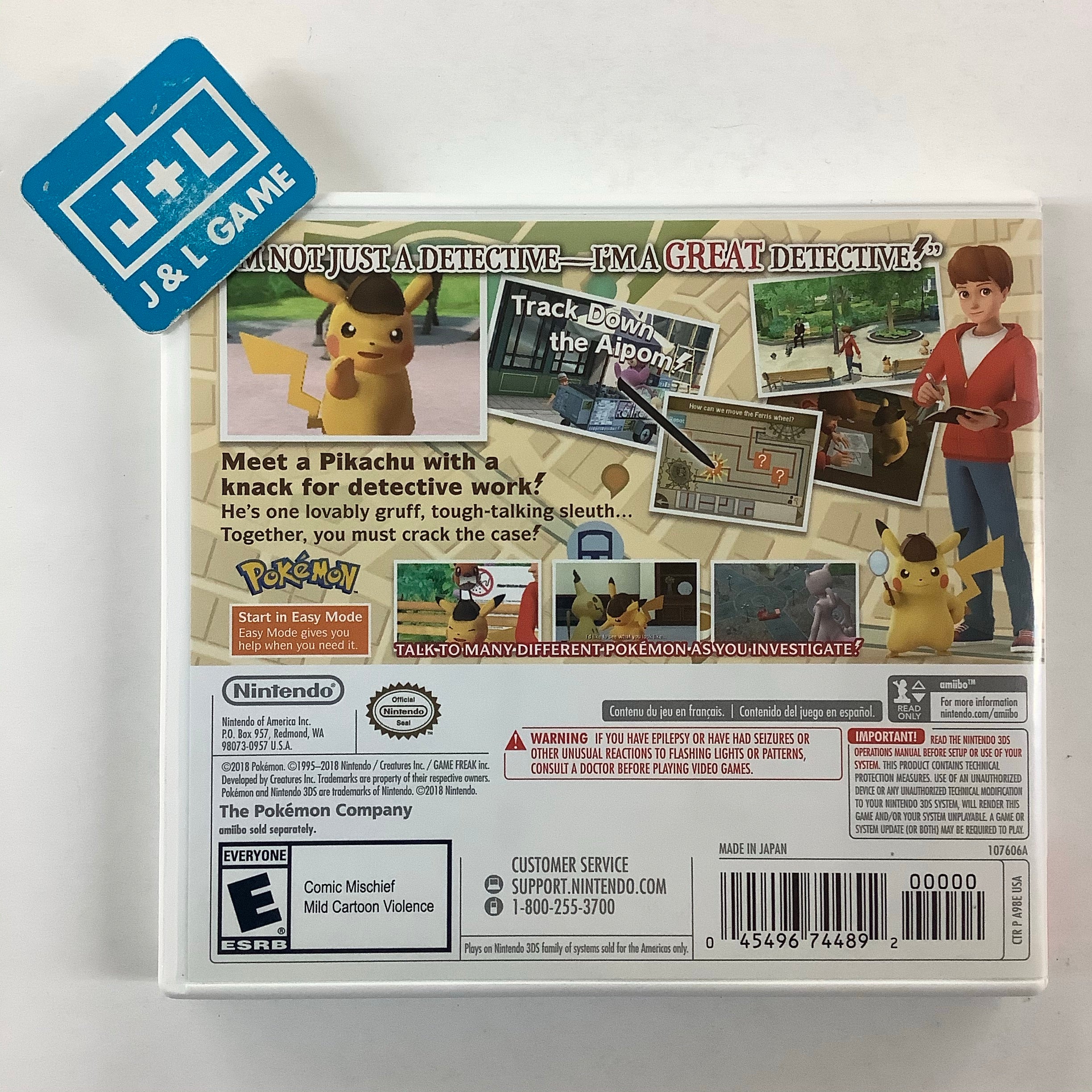 Detective Pikachu - Nintendo 3DS [Pre-Owned] Video Games Nintendo   