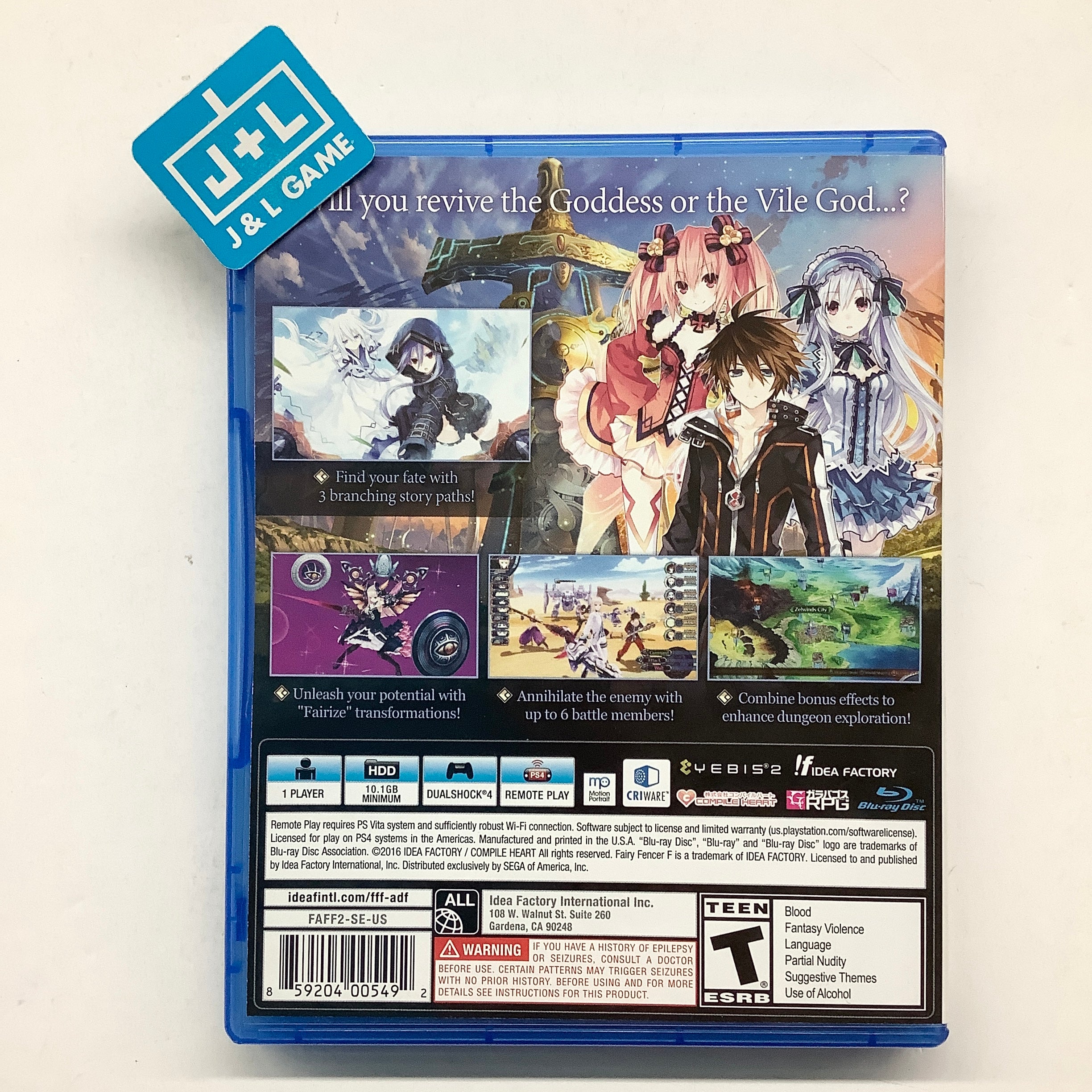 Fairy Fencer F: Advent Dark Force - (PS4) PlayStation 4 [Pre-Owned] Video Games Idea Factory   
