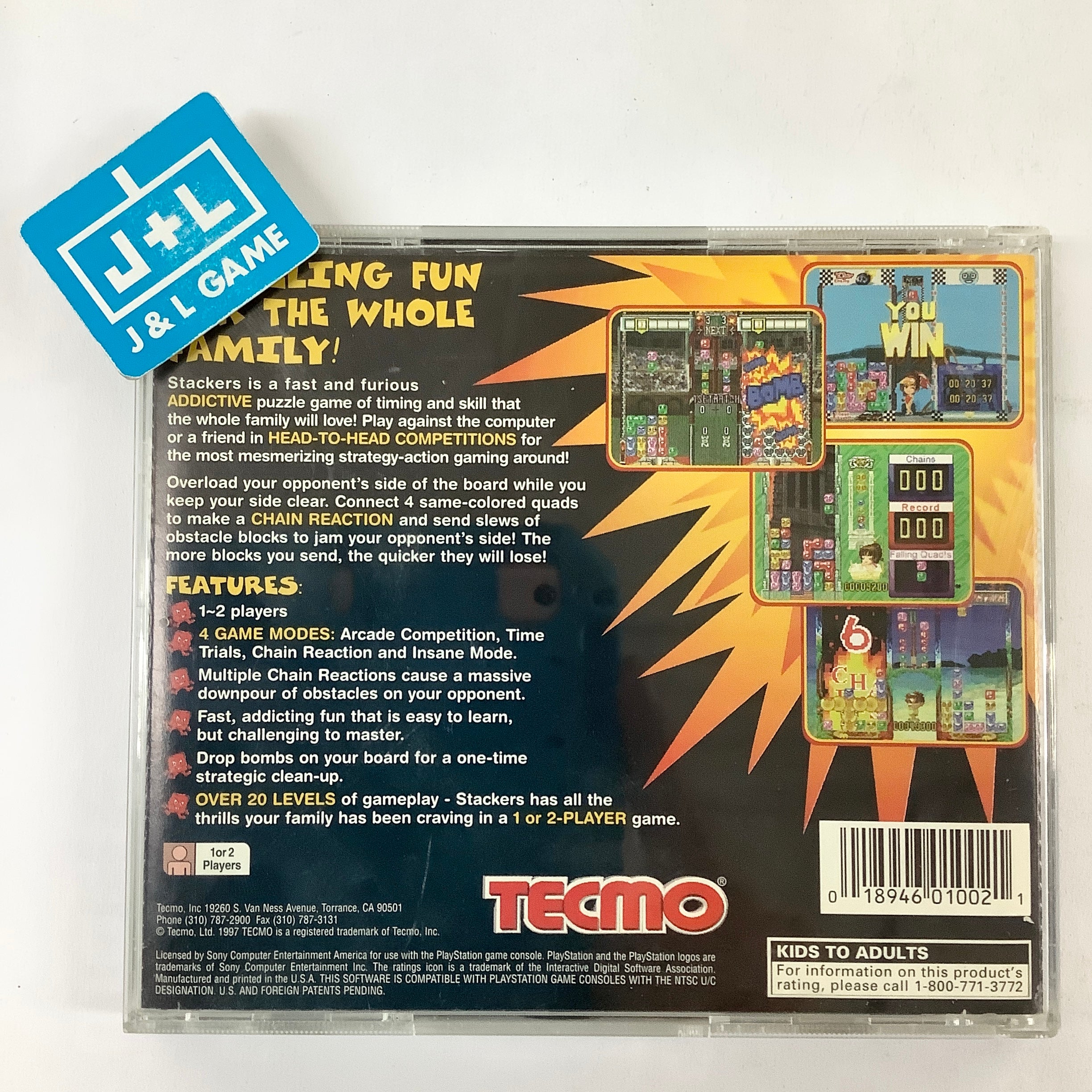 Tecmo Stackers - (PS1) PlayStation 1 [Pre-Owned] Video Games Tecmo   