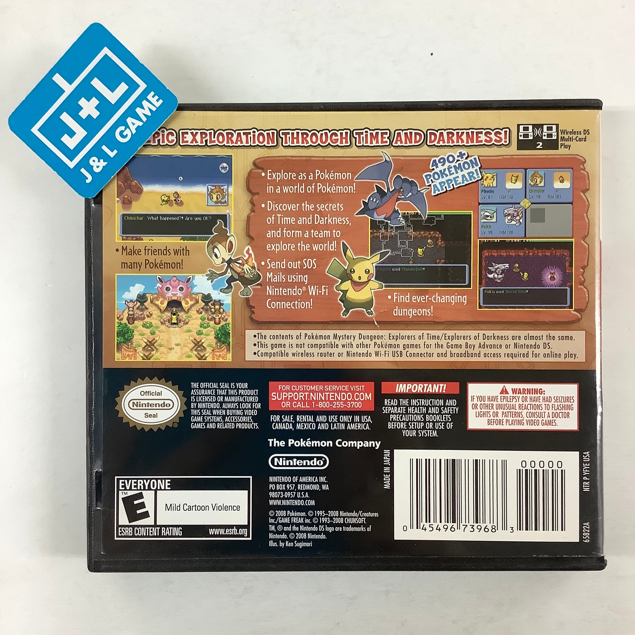 Pokemon Mystery Dungeon: Explorers of Darkness - (NDS) Nintendo DS [Pre-Owned] Video Games Nintendo   