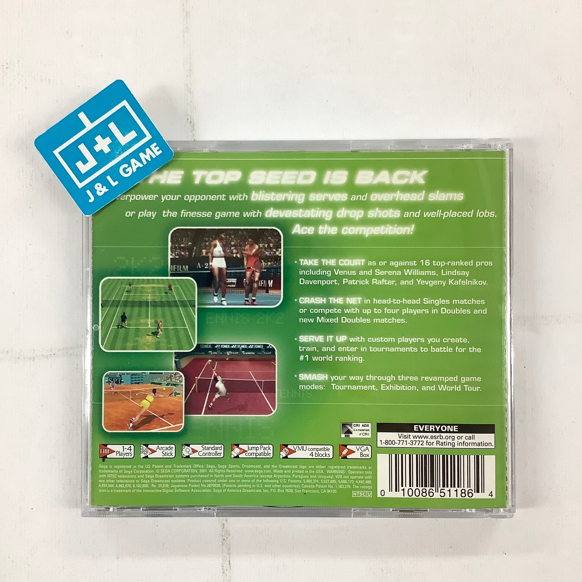 Tennis 2K2 - (DC) SEGA Dreamcast  [Pre-Owned] Video Games Sega   