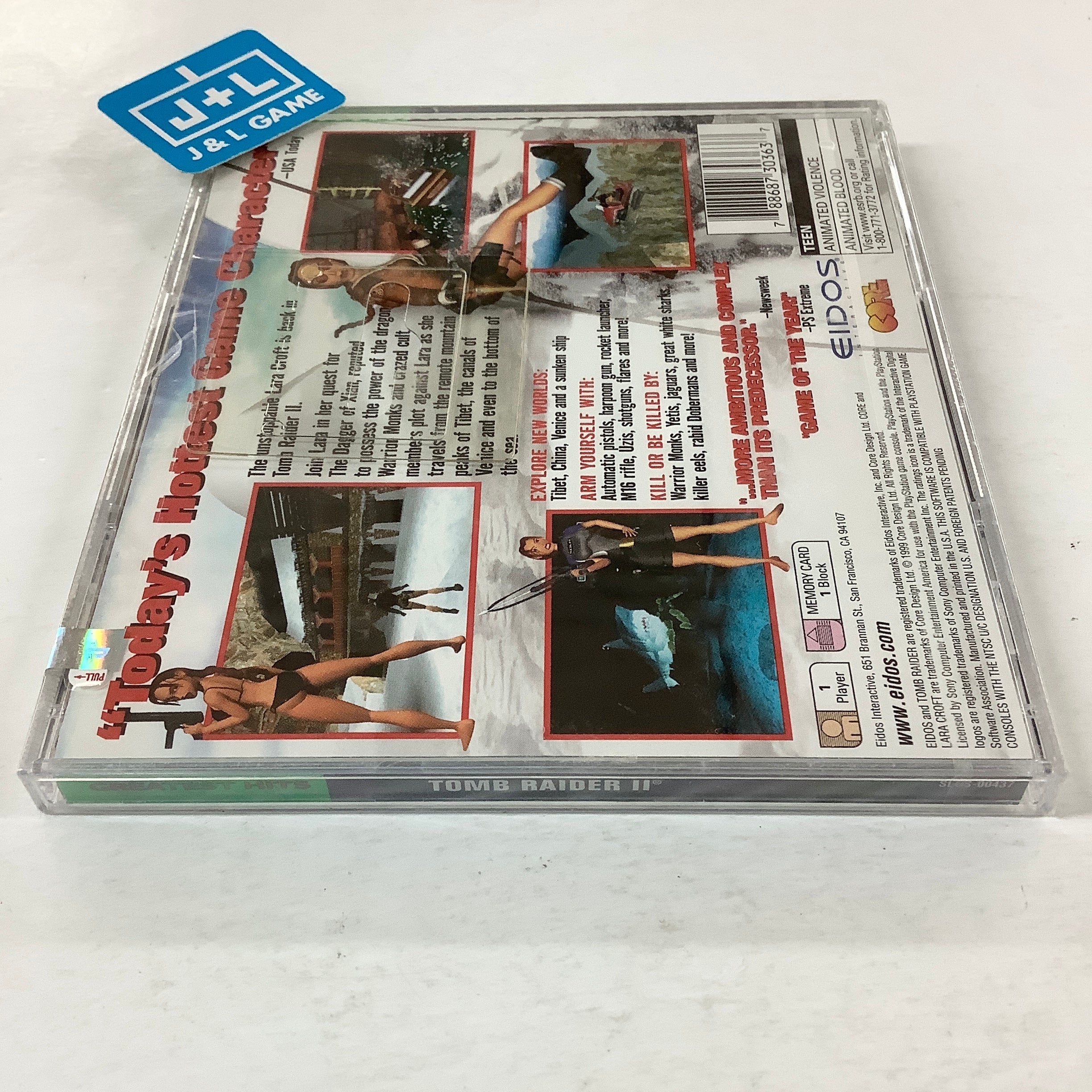 Tomb Raider II (Greatest Hits) - (PS1) PlayStation 1 Video Games Eidos Interactive   
