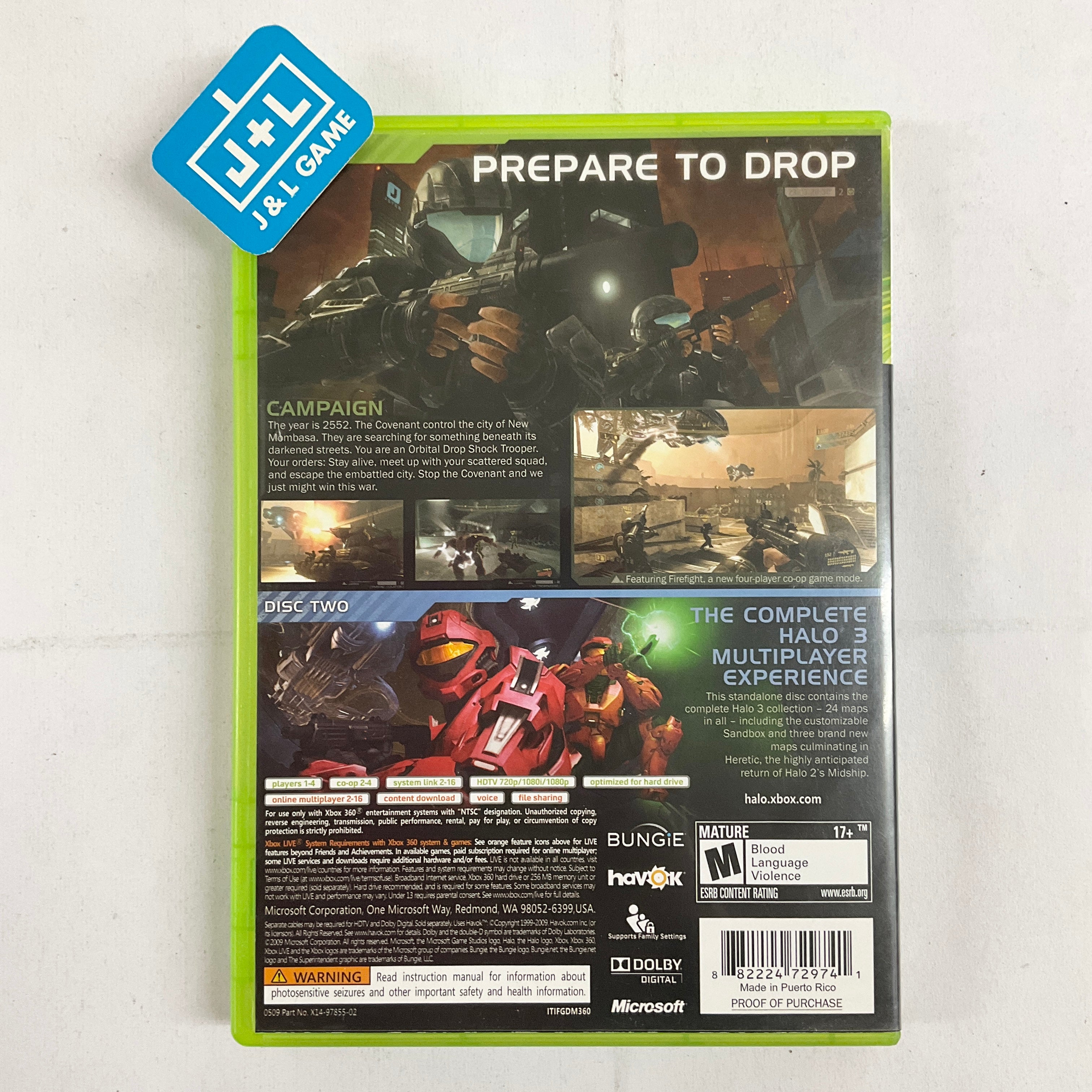 Halo 3: ODST - Xbox 360 [Pre-Owned] | J&L Game