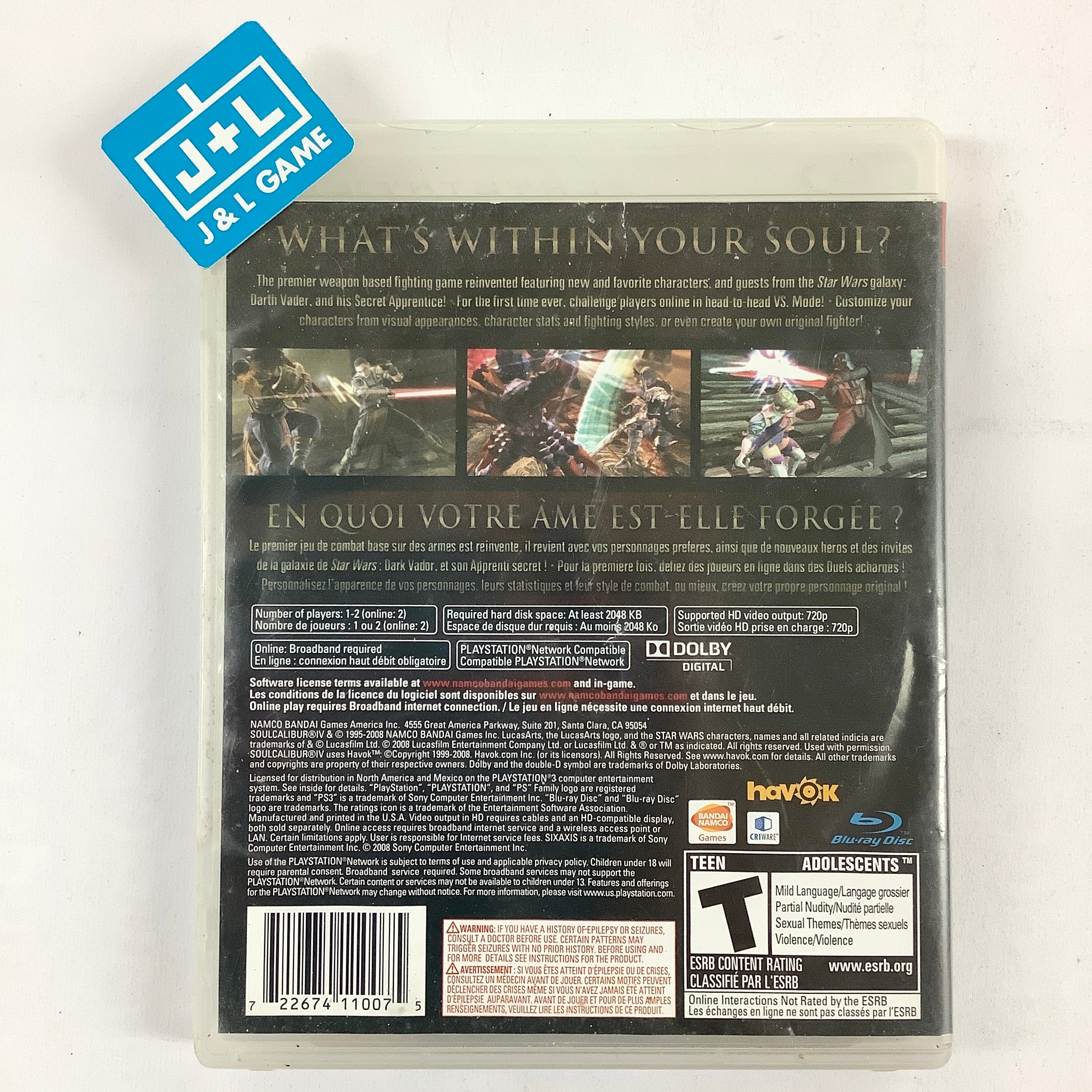 SoulCalibur IV - (PS3) PlayStation 3 [Pre-Owned] Video Games Namco Bandai Games   