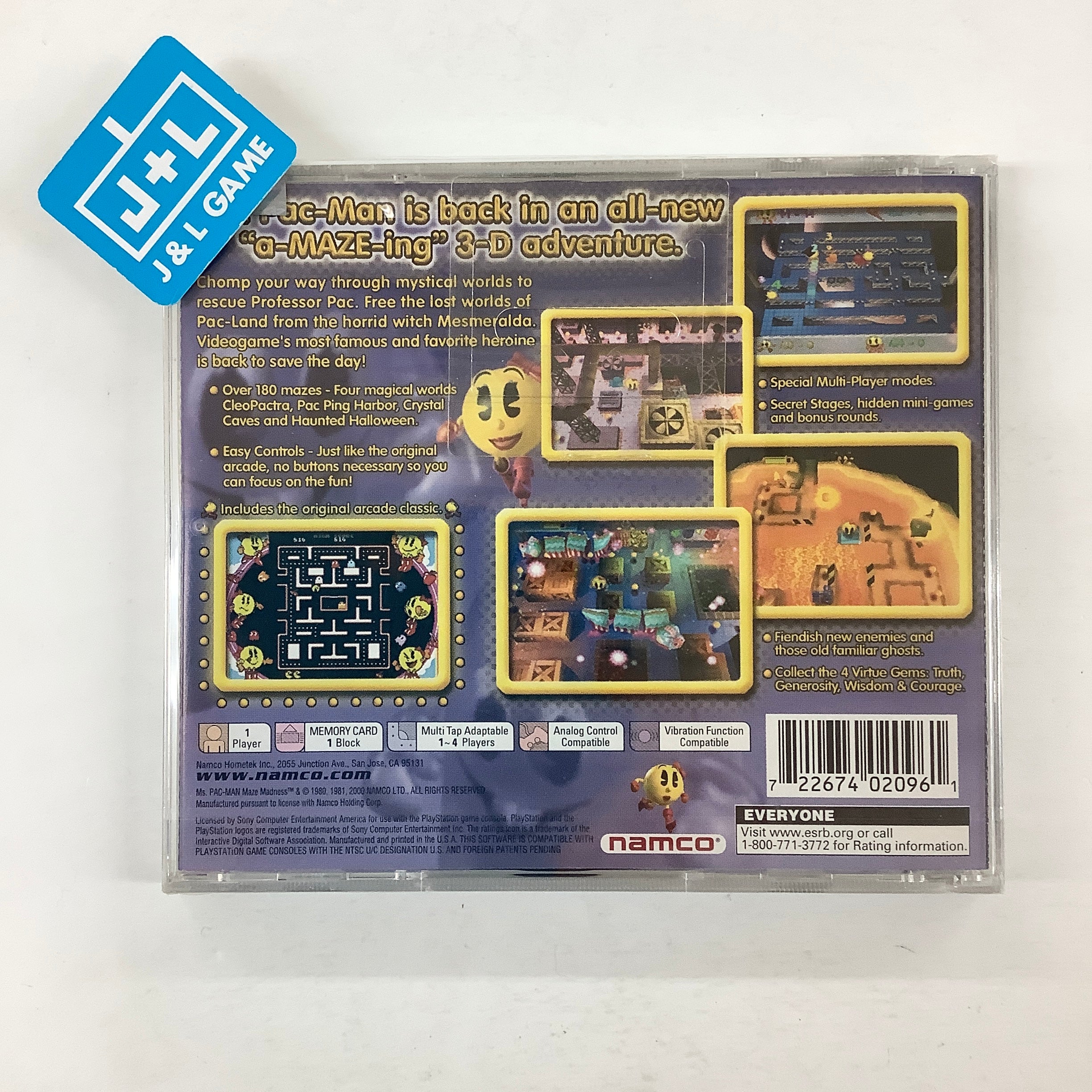 Ms. Pac-Man Maze Madness - (PS1) PlayStation 1 | J&L Game