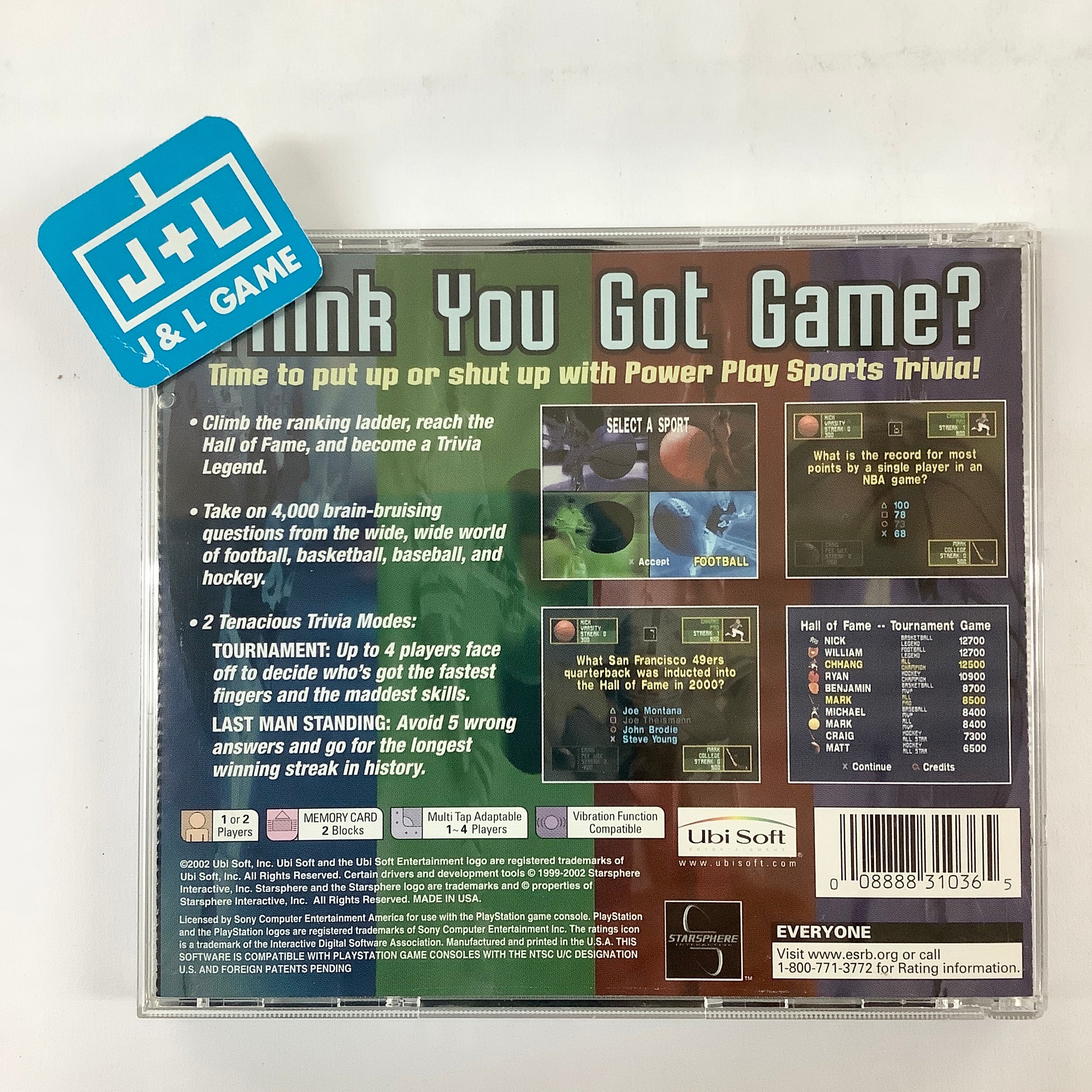 Power Play: Sports Trivia - (PS1) PlayStation 1 [Pre-Owned] Video Games Ubisoft   