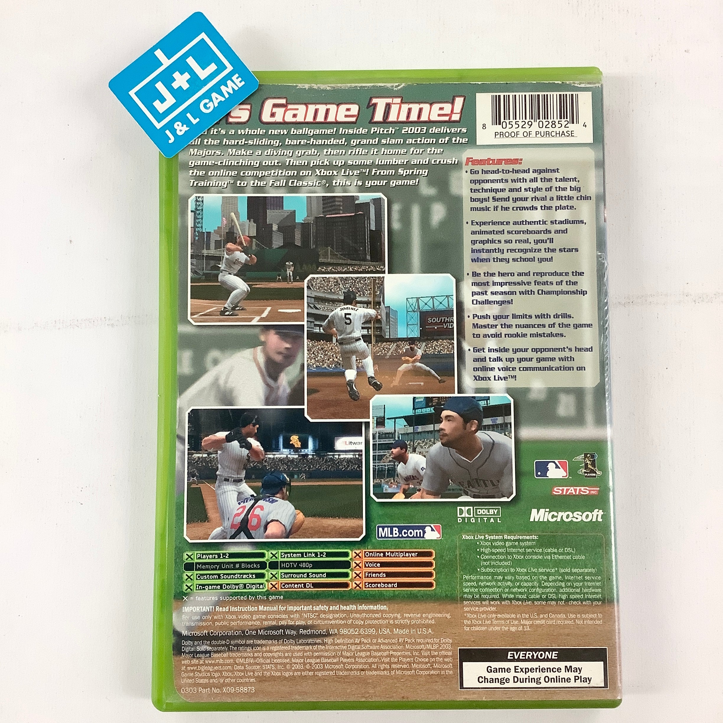 Inside Pitch 2003 - (XB) Xbox [Pre-Owned] Video Games Microsoft Game Studios   