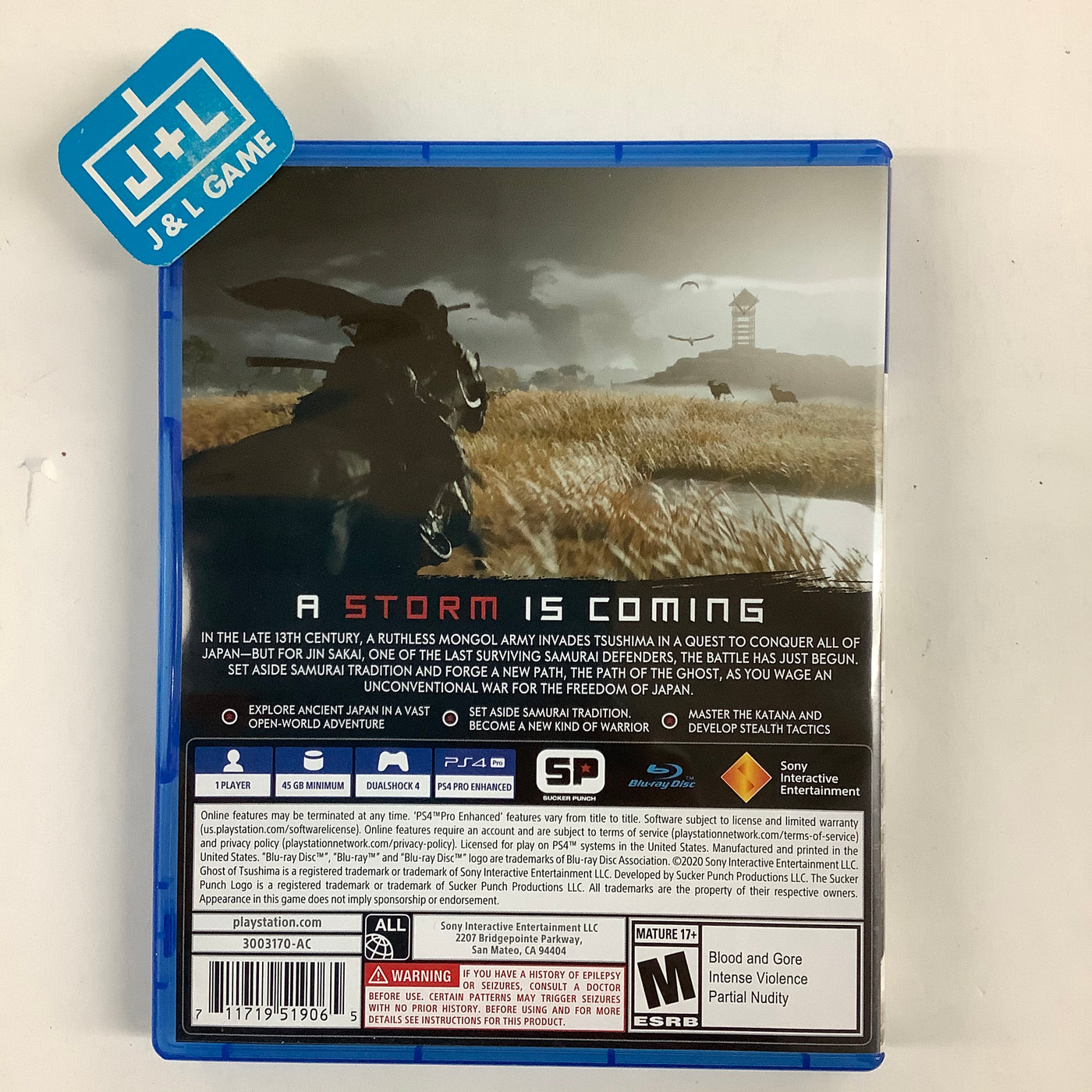 Ghost of Tsushima - (PS4) PlayStation 4 [Pre-Owned] | J&L Game