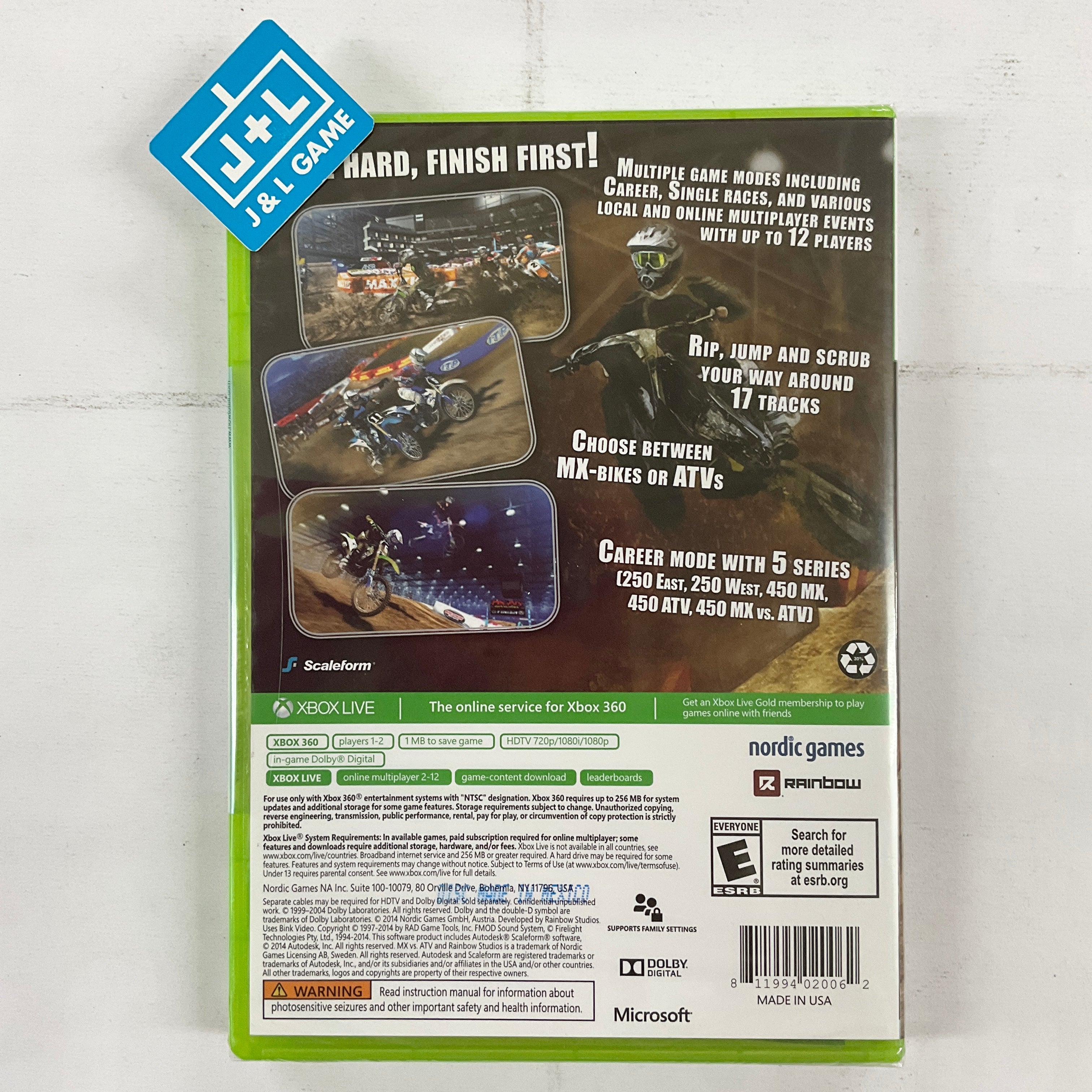 MX Vs ATV: Supercross - Xbox 360 Video Games Nordic Games Publishing   